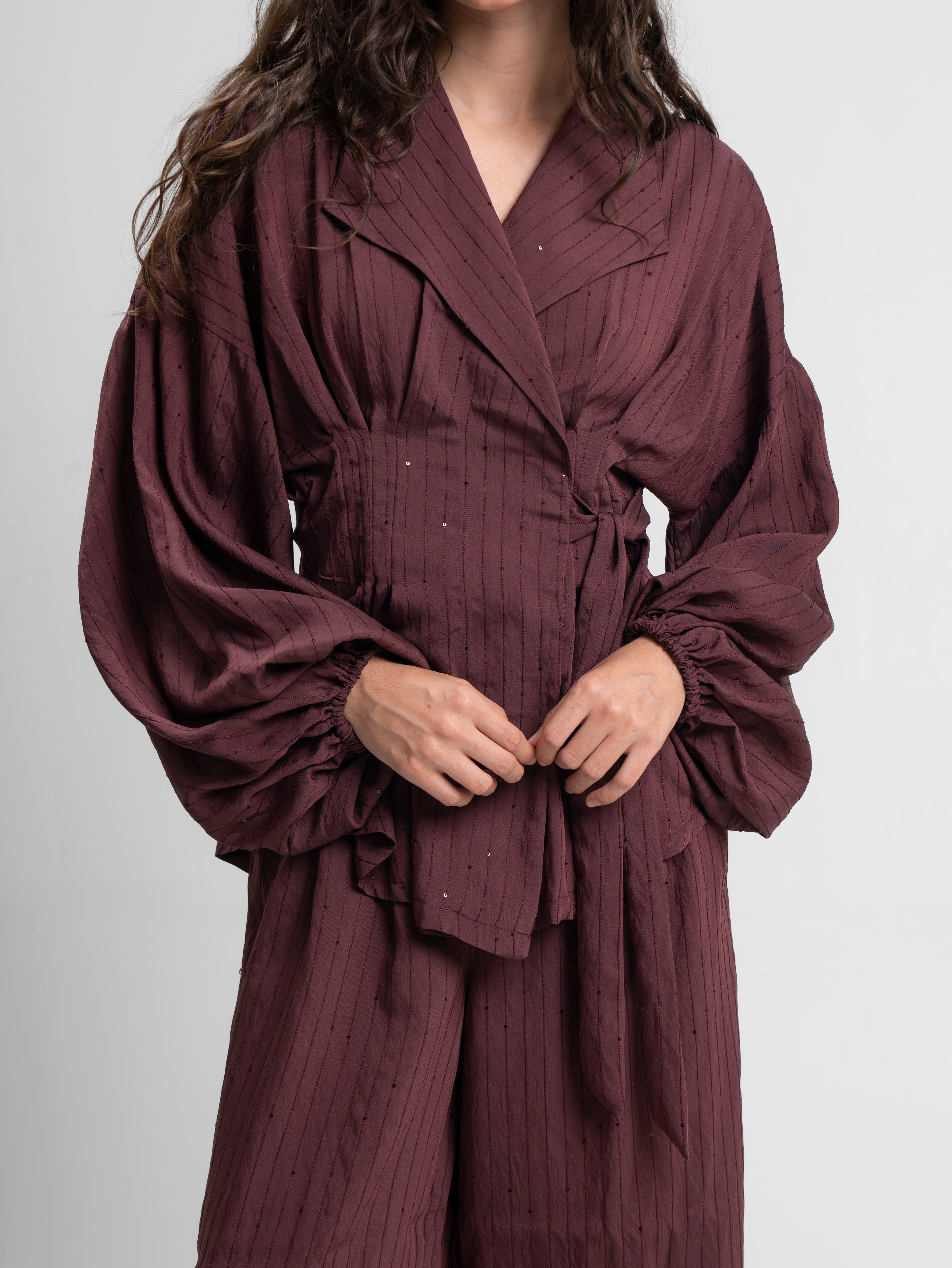 The Cinch set in burgundy