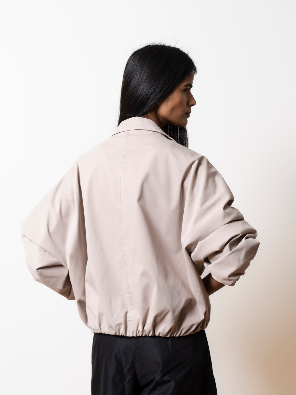 The Button Affair Jacket in Beige