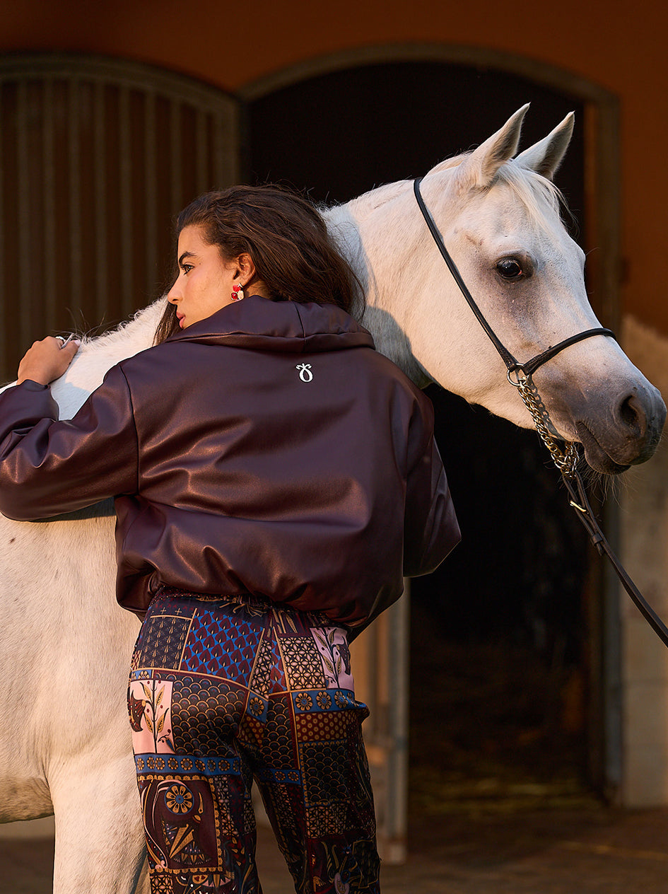 Her Armor Leather Jacket - Burgundy