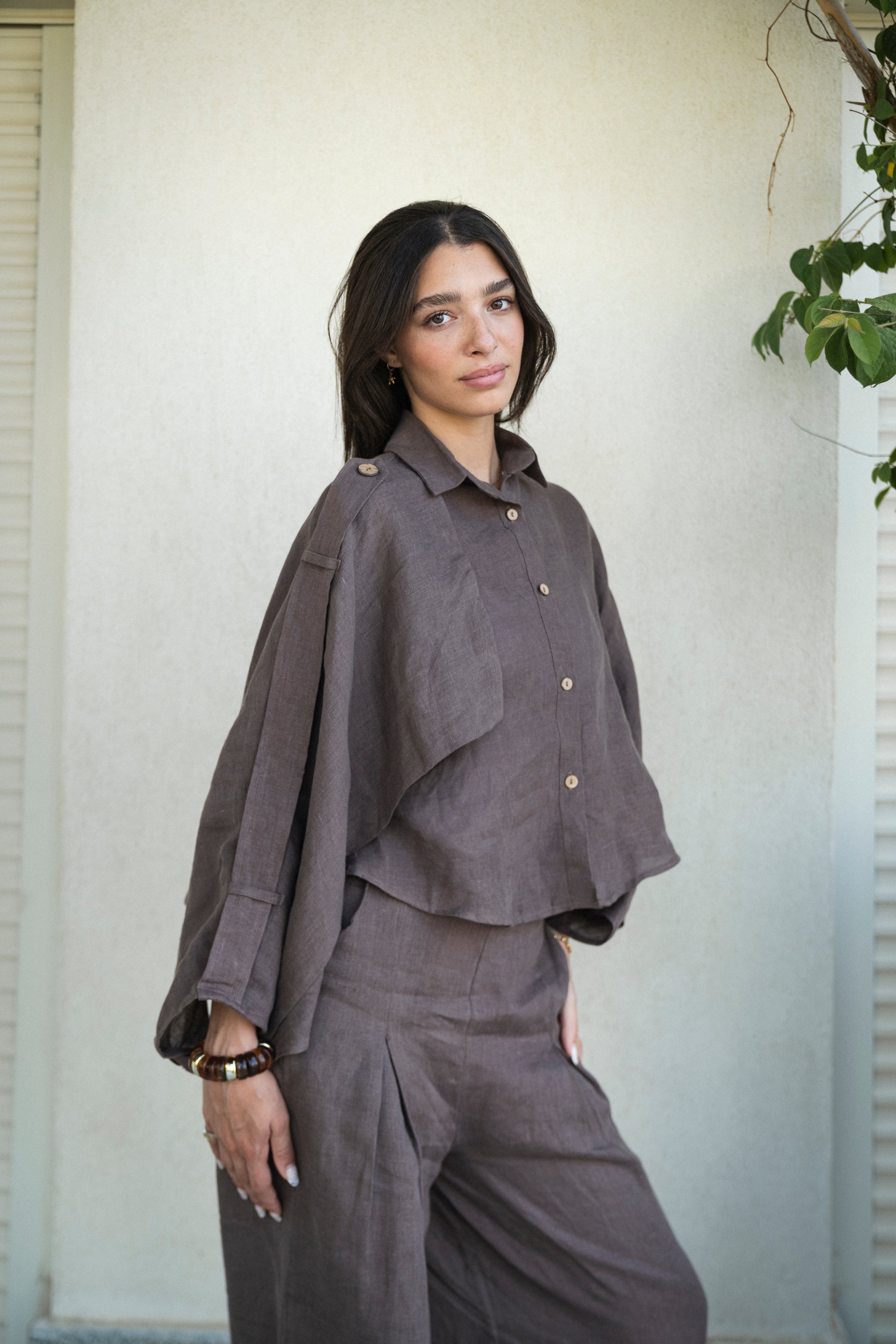 Trench set in Brown