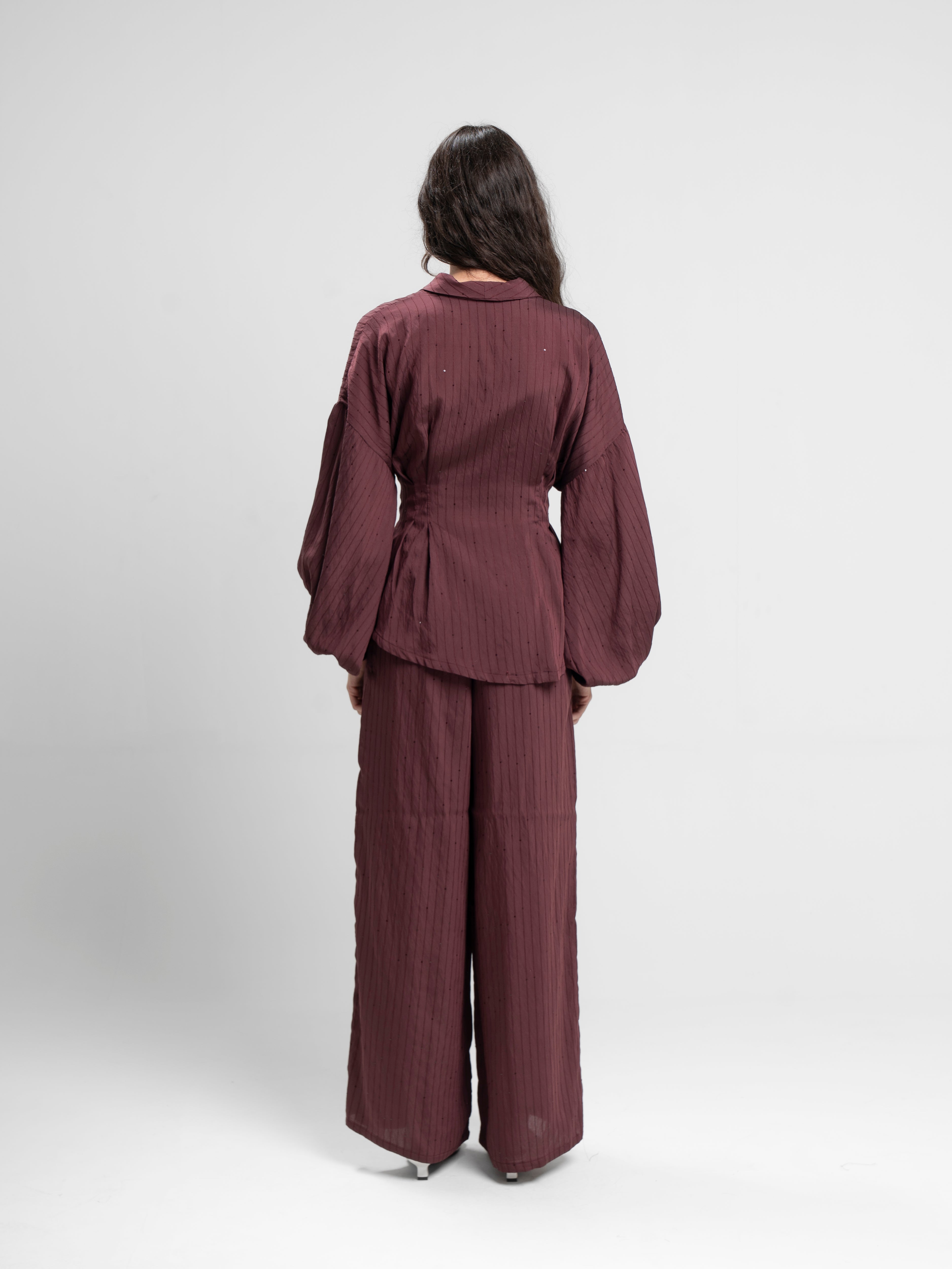 The Cinch set in burgundy
