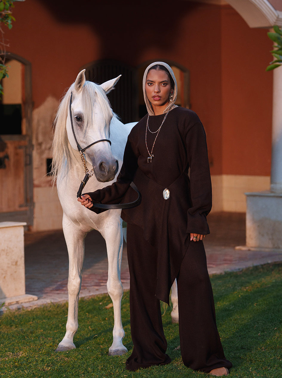 The Harmony knit set -  Brown