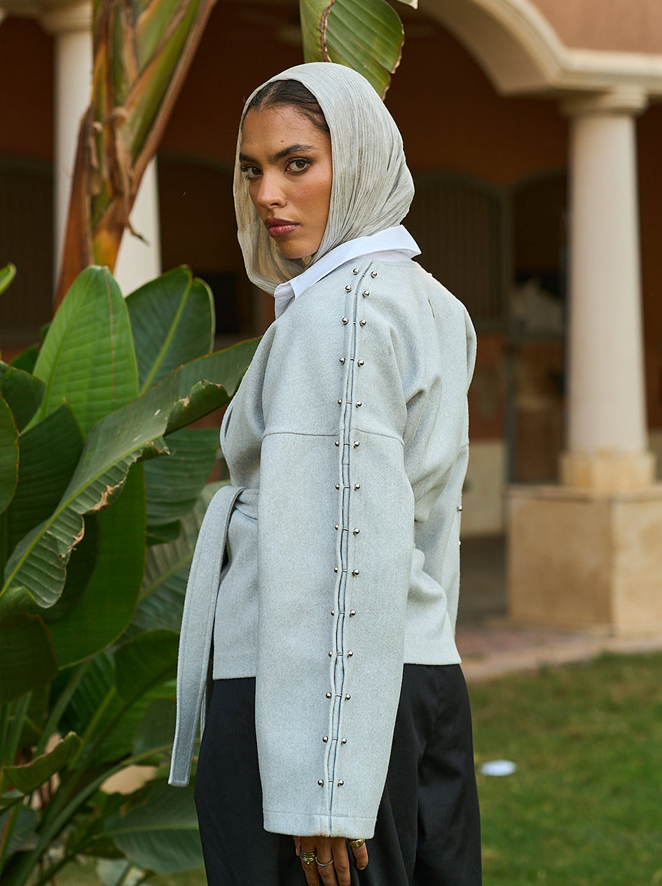 The Maestro Wrapped Jacket - gray