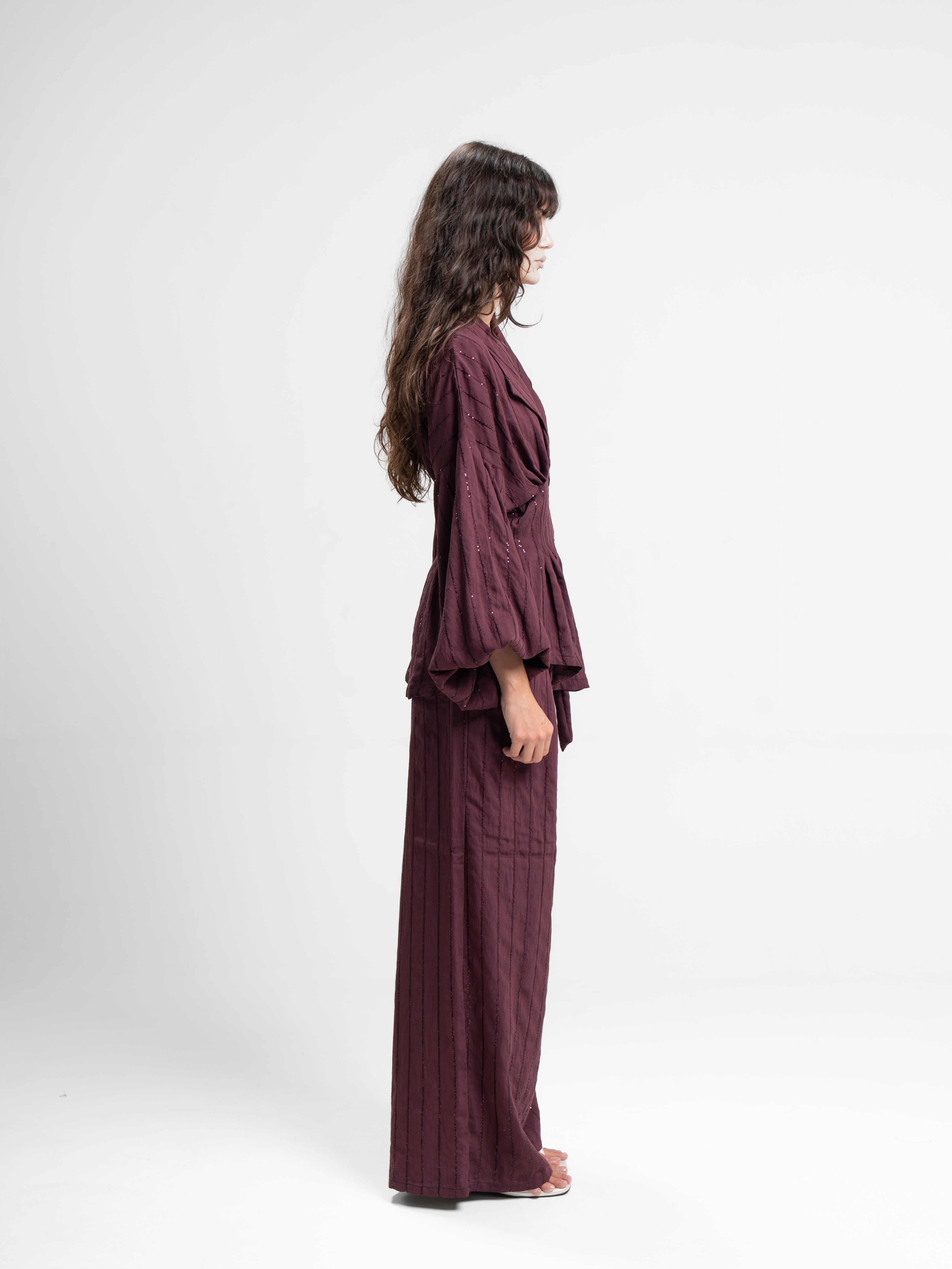 The Cinch set in burgundy
