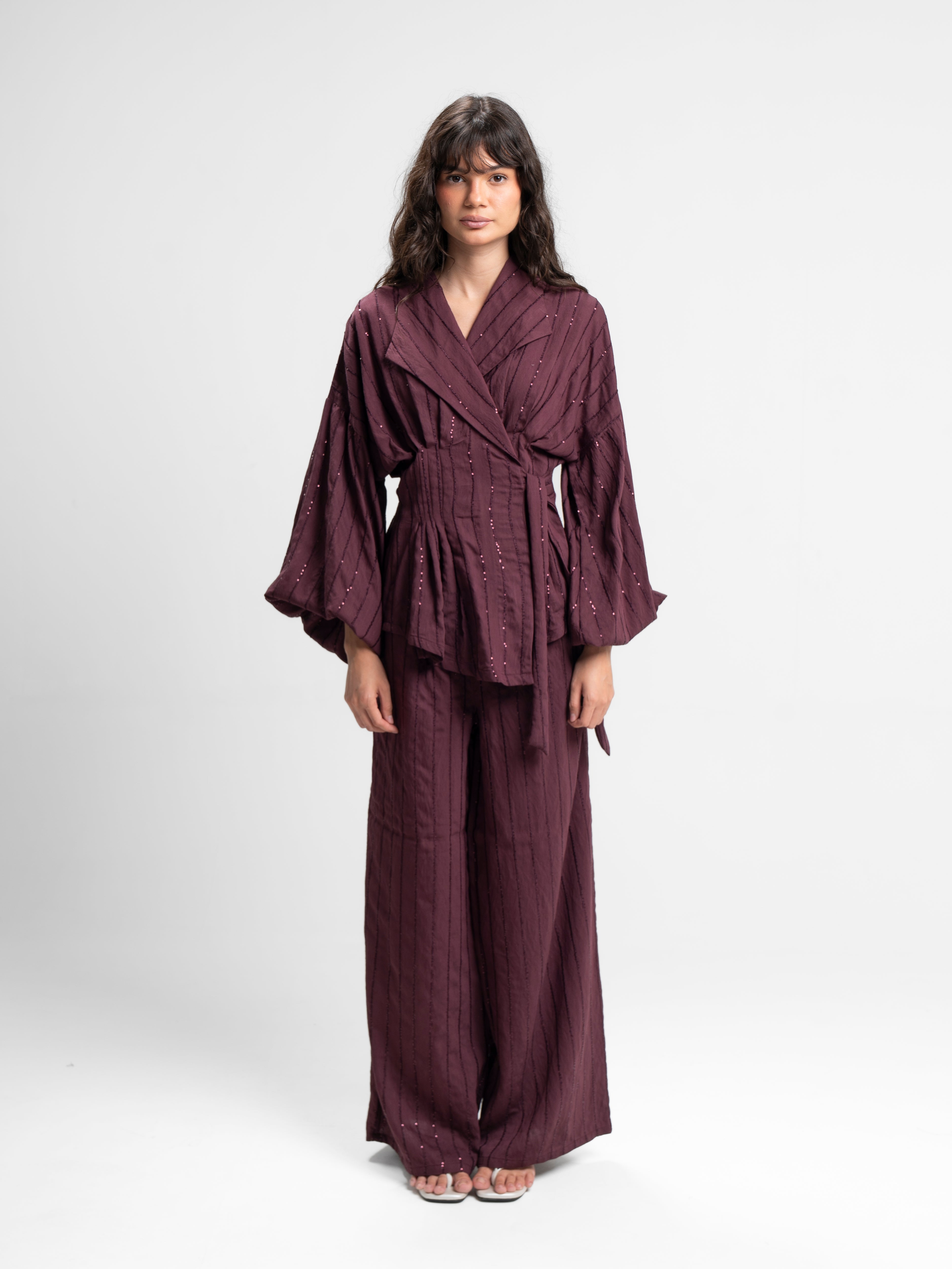 The Cinch set in burgundy