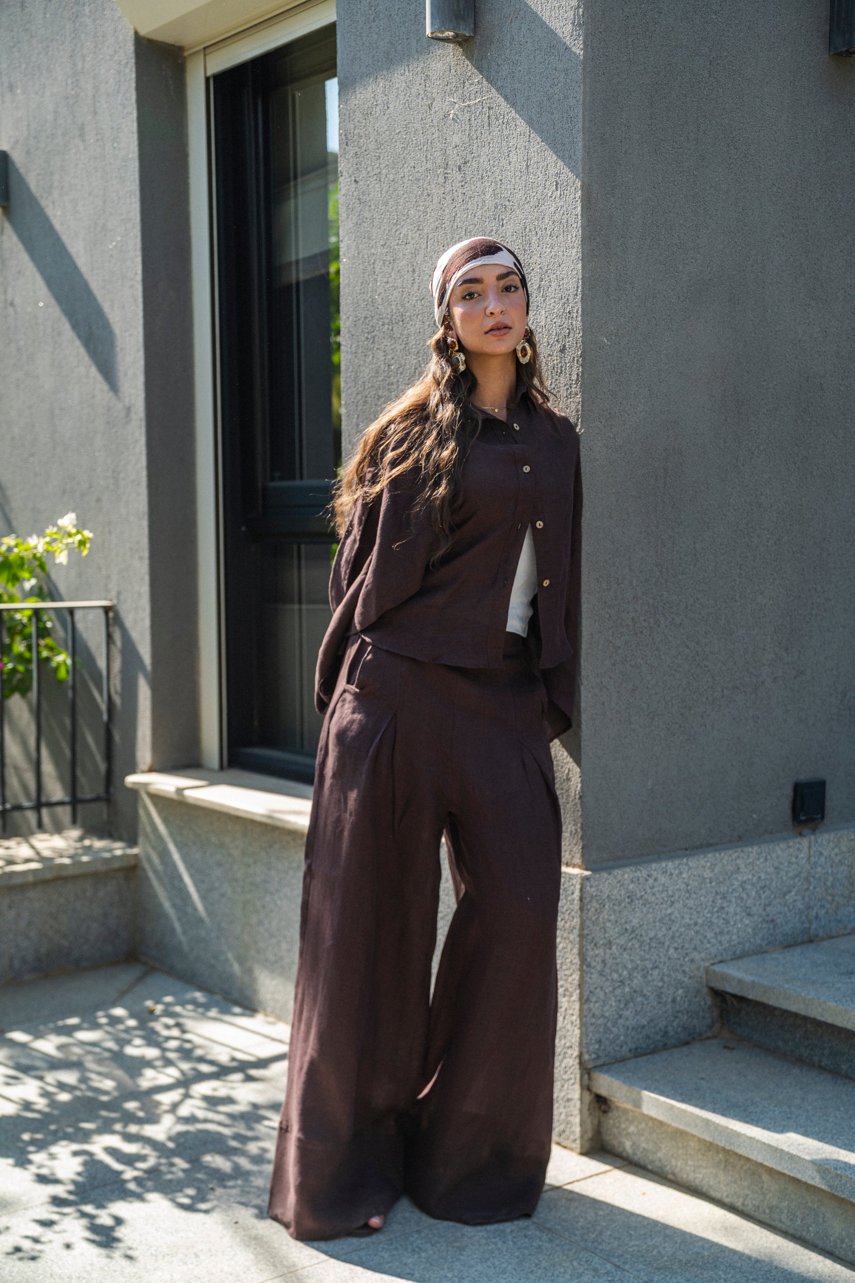 Trench set in Dark Burgundy