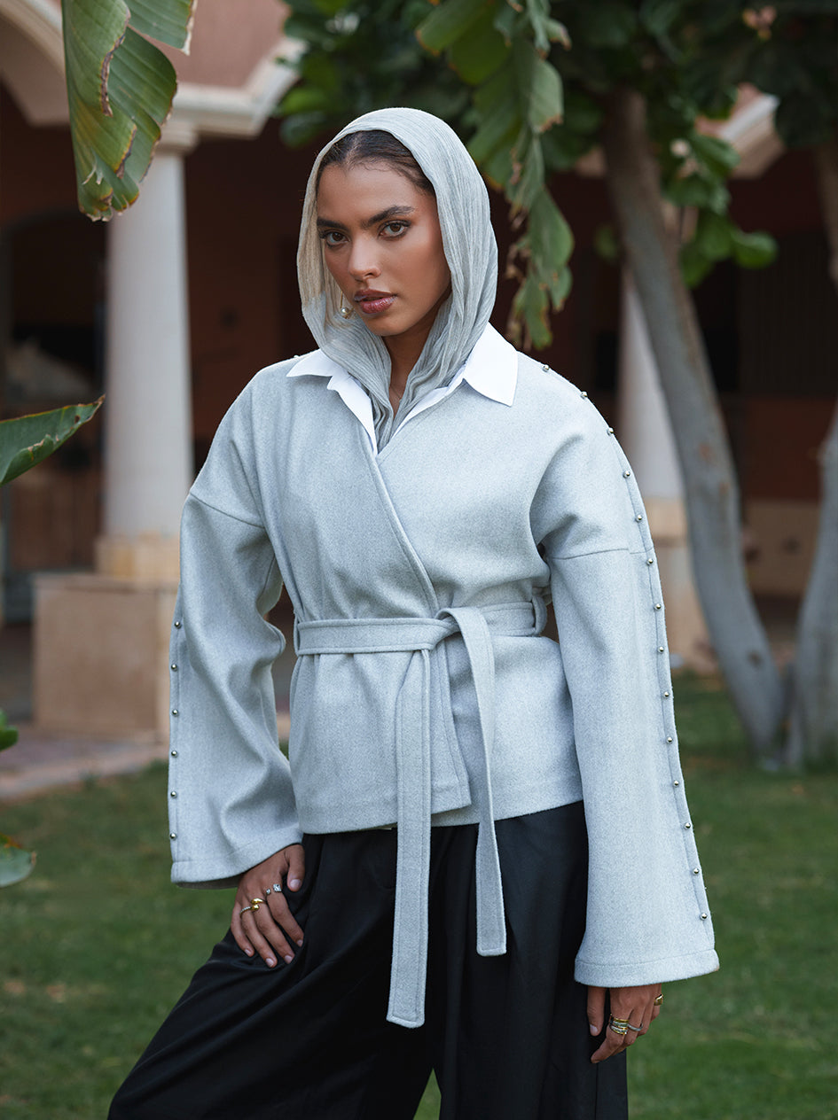 The Maestro Wrapped Jacket - gray