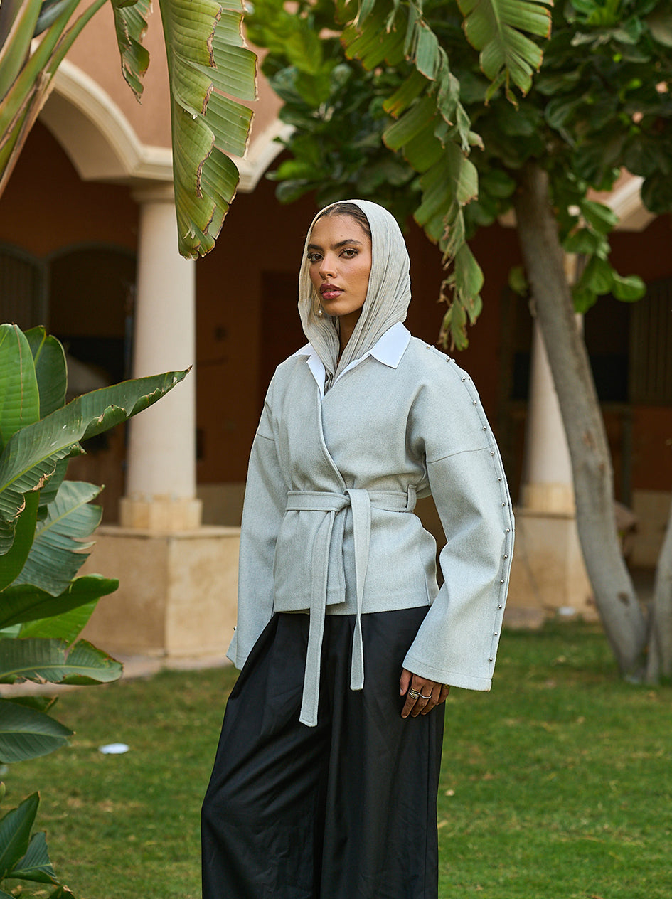 The Maestro Wrapped Jacket - gray