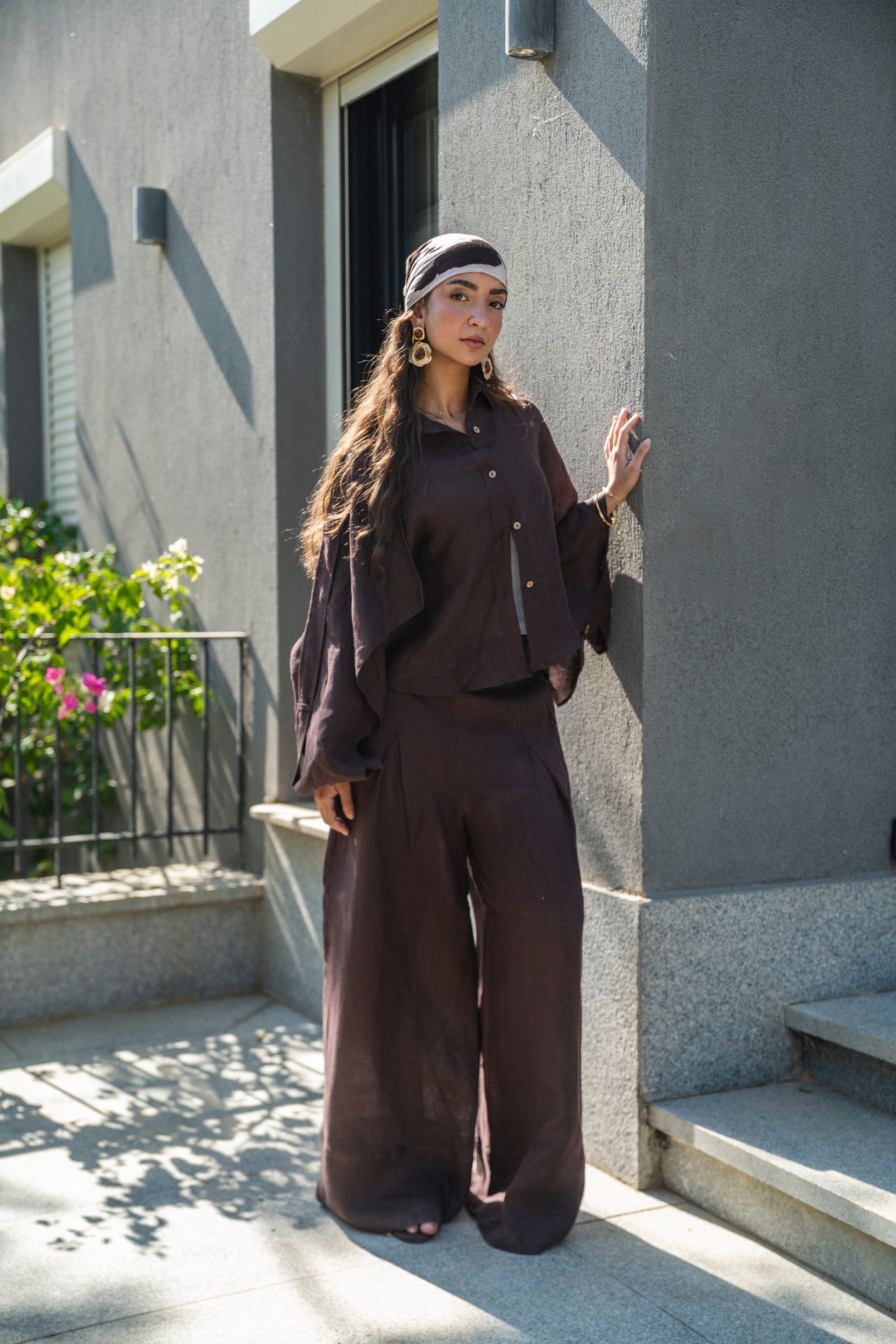 Trench set in Dark Burgundy