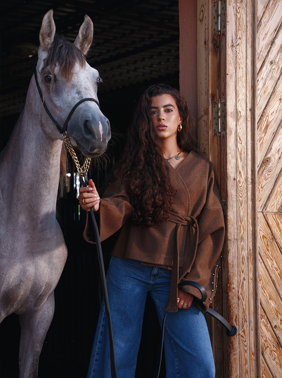 The Maestro Wrapped Jacket - Brown