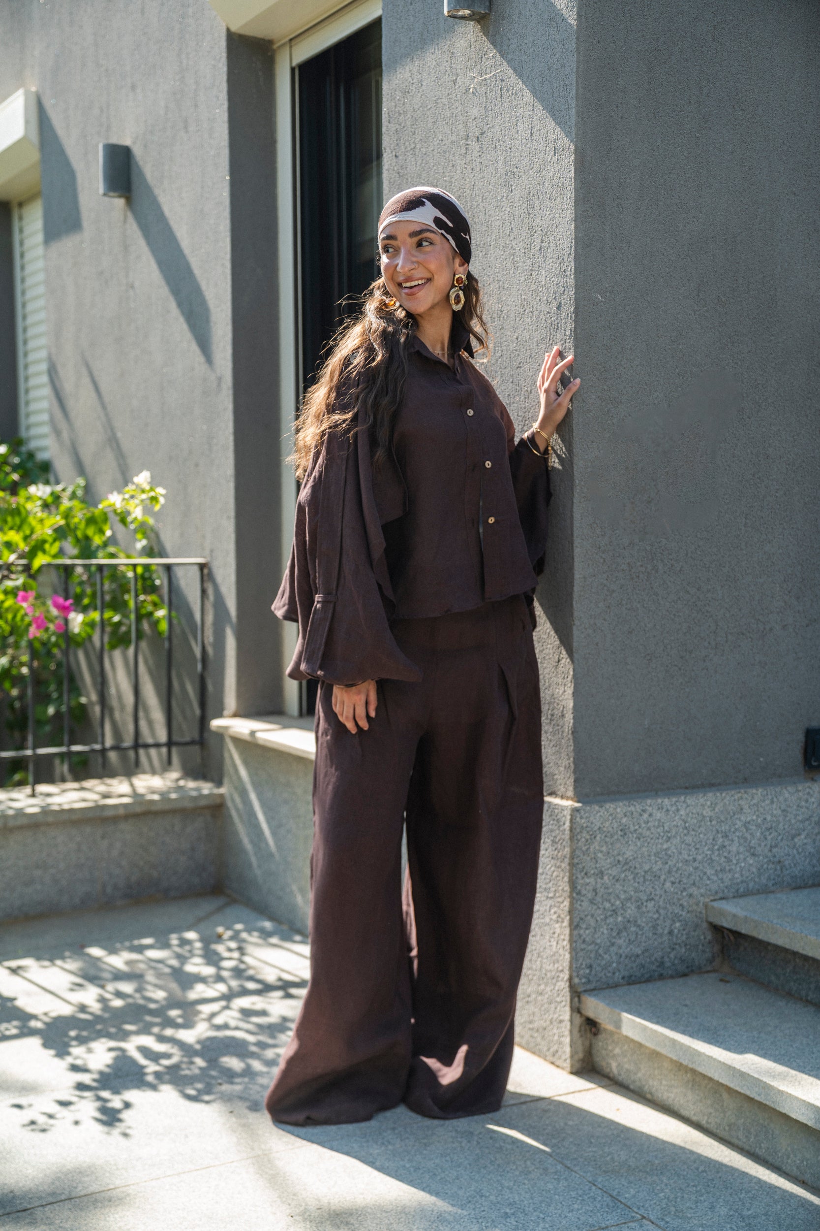 Trench set in Dark Burgundy