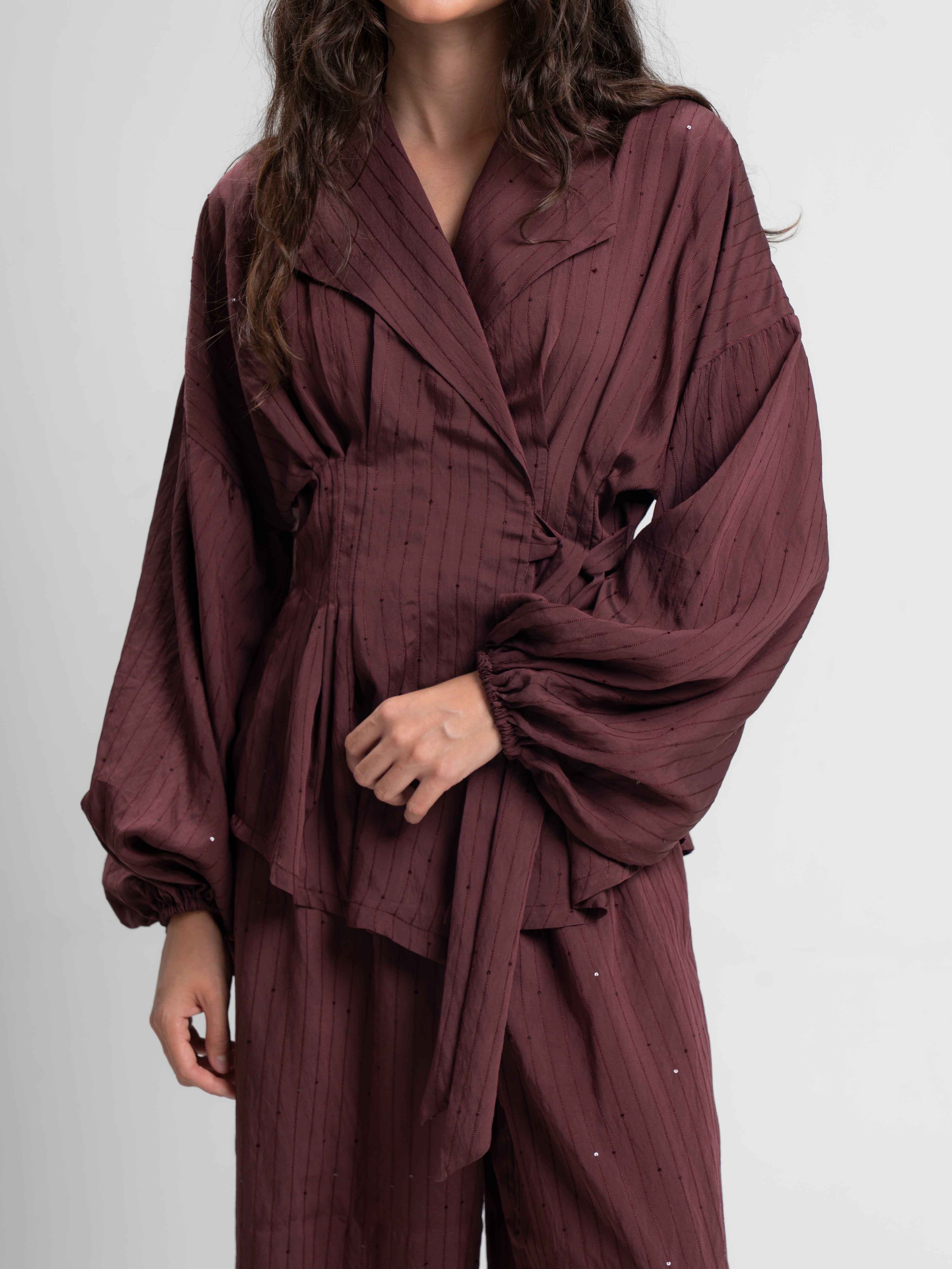 The Cinch set in burgundy
