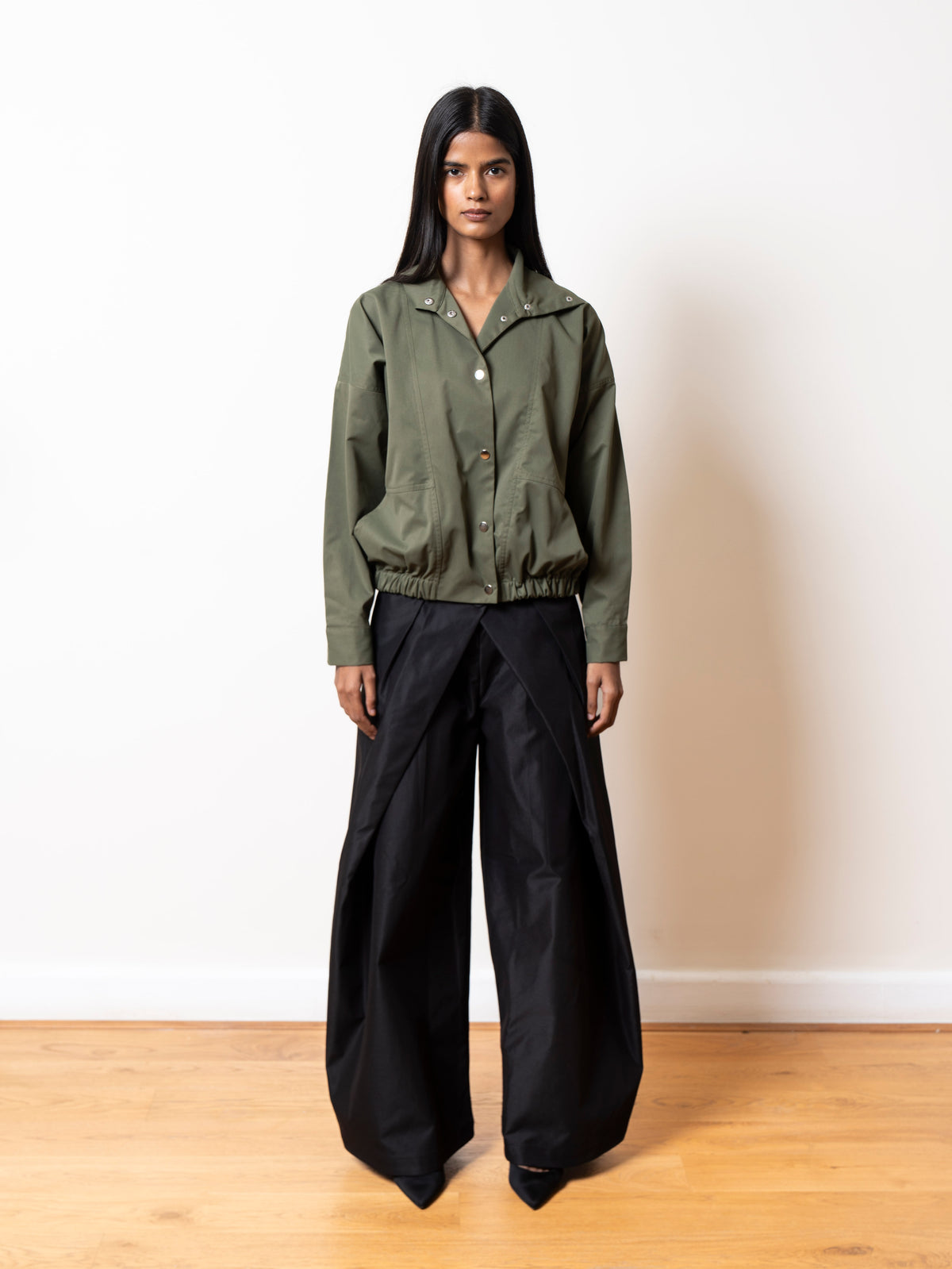 The Rebel Bomber Jacket in olive