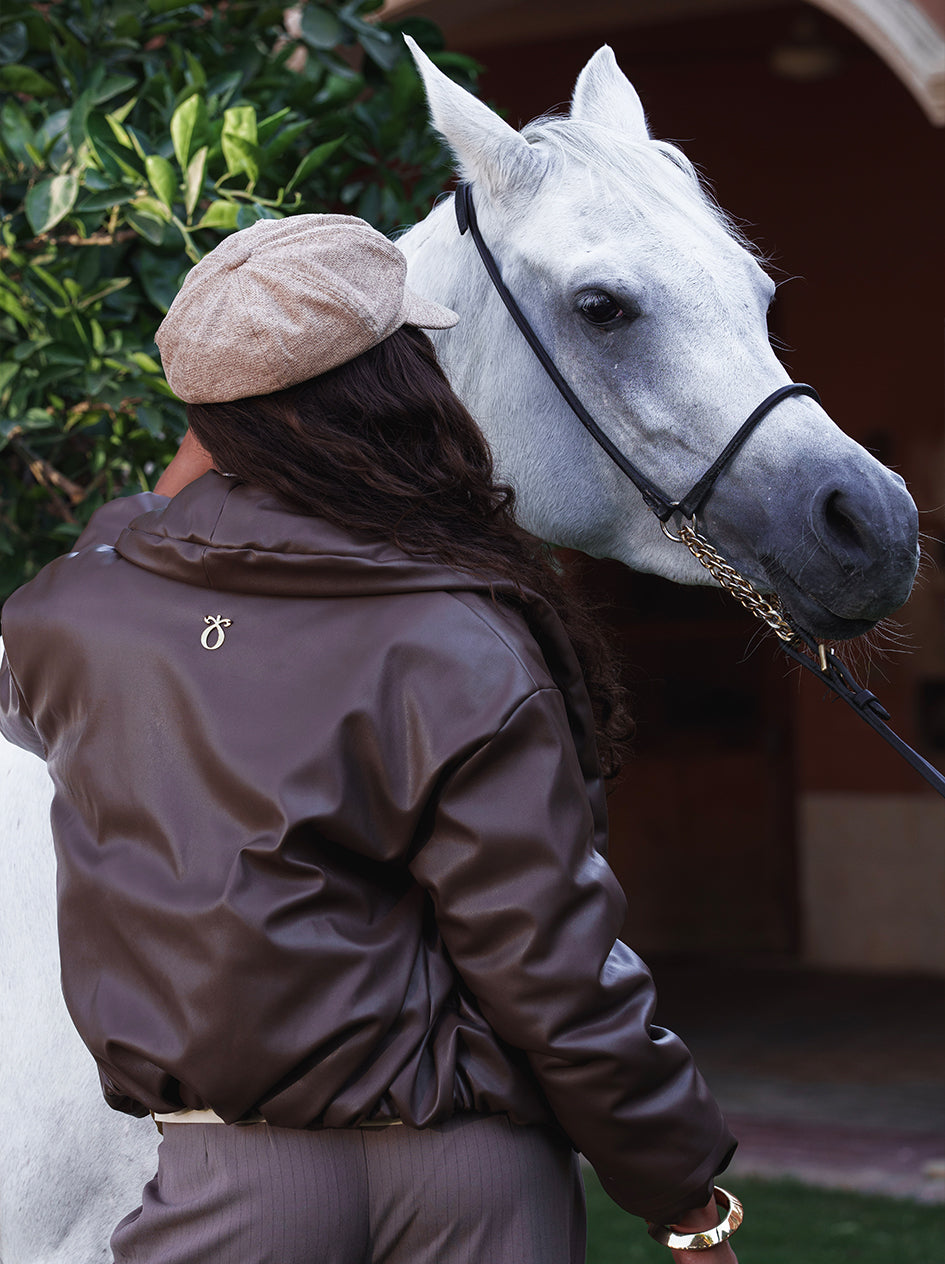 Her Armor leather Jacket - Camel