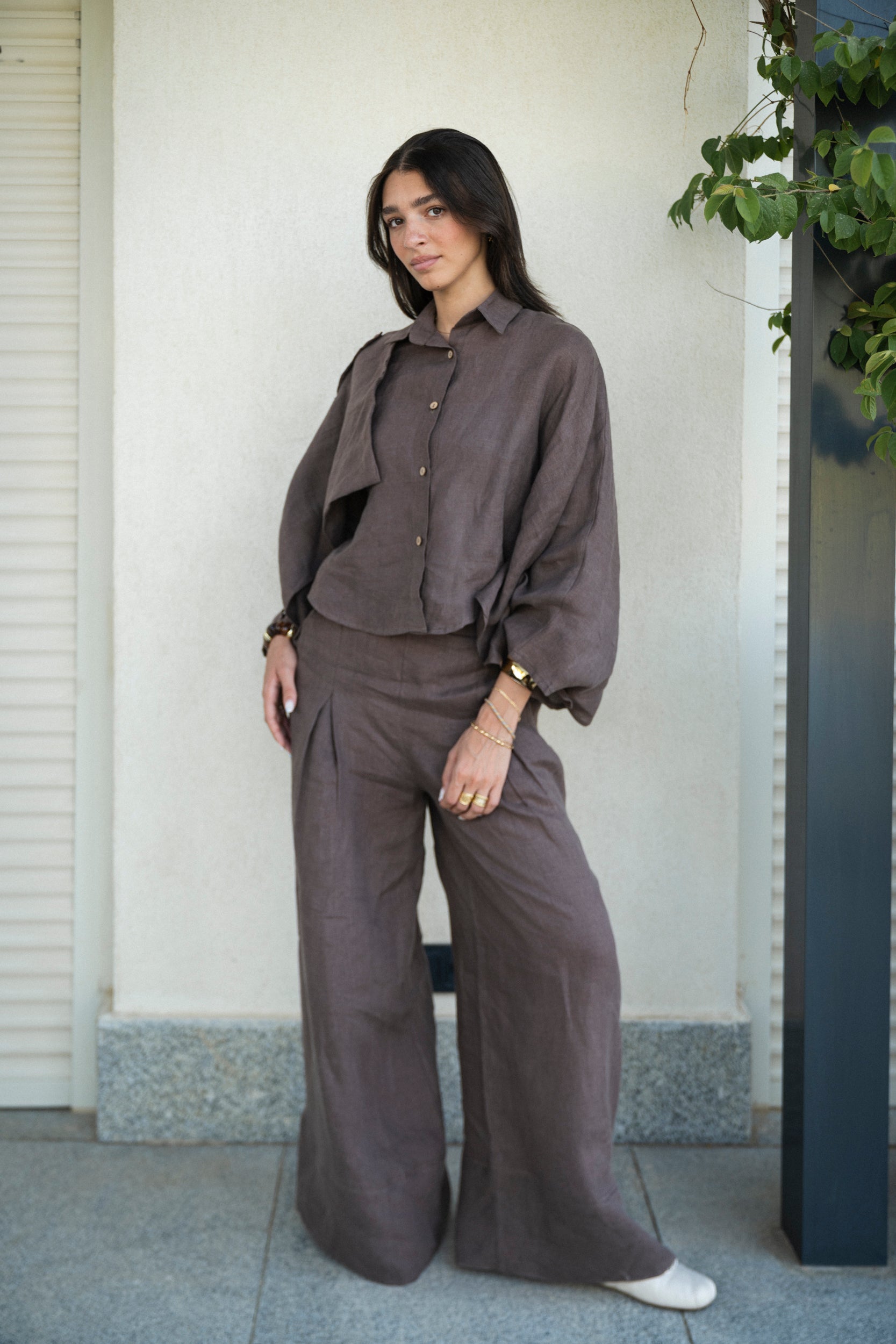 Trench set in Brown
