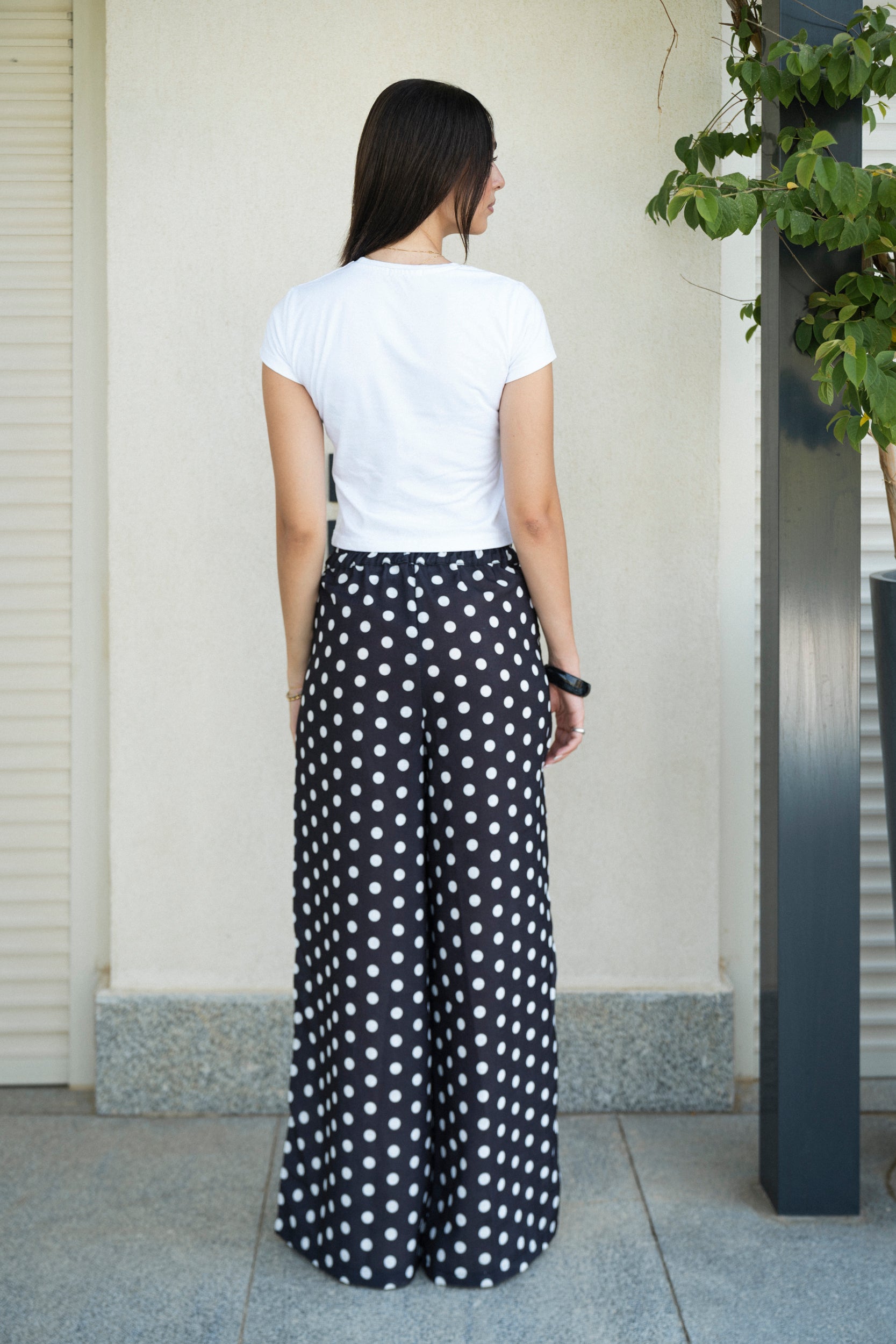 Polka Breeze Pants in Black