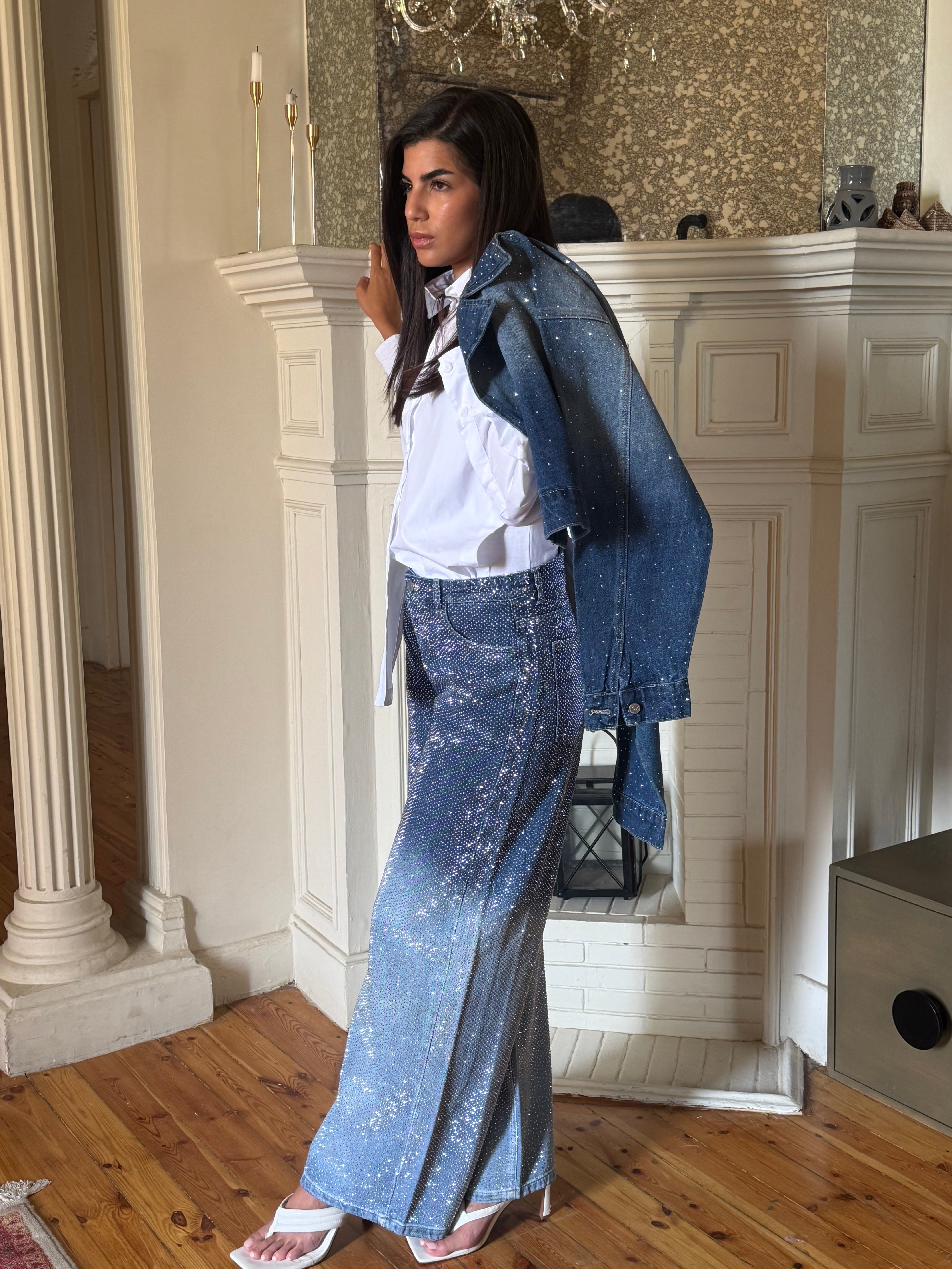 2 in 1 Full Denim with Studs
