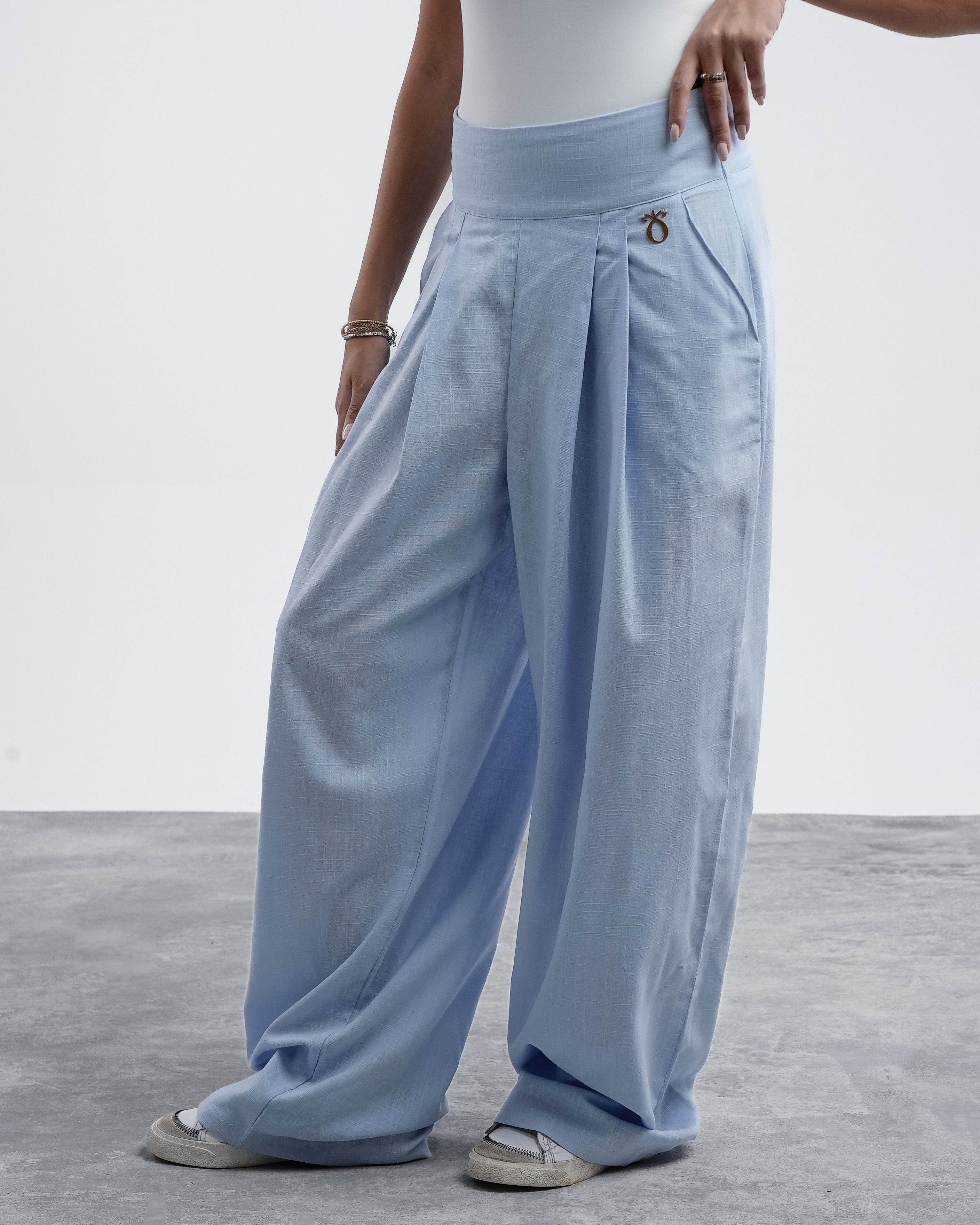 Sakinah Linen Pants - Blue