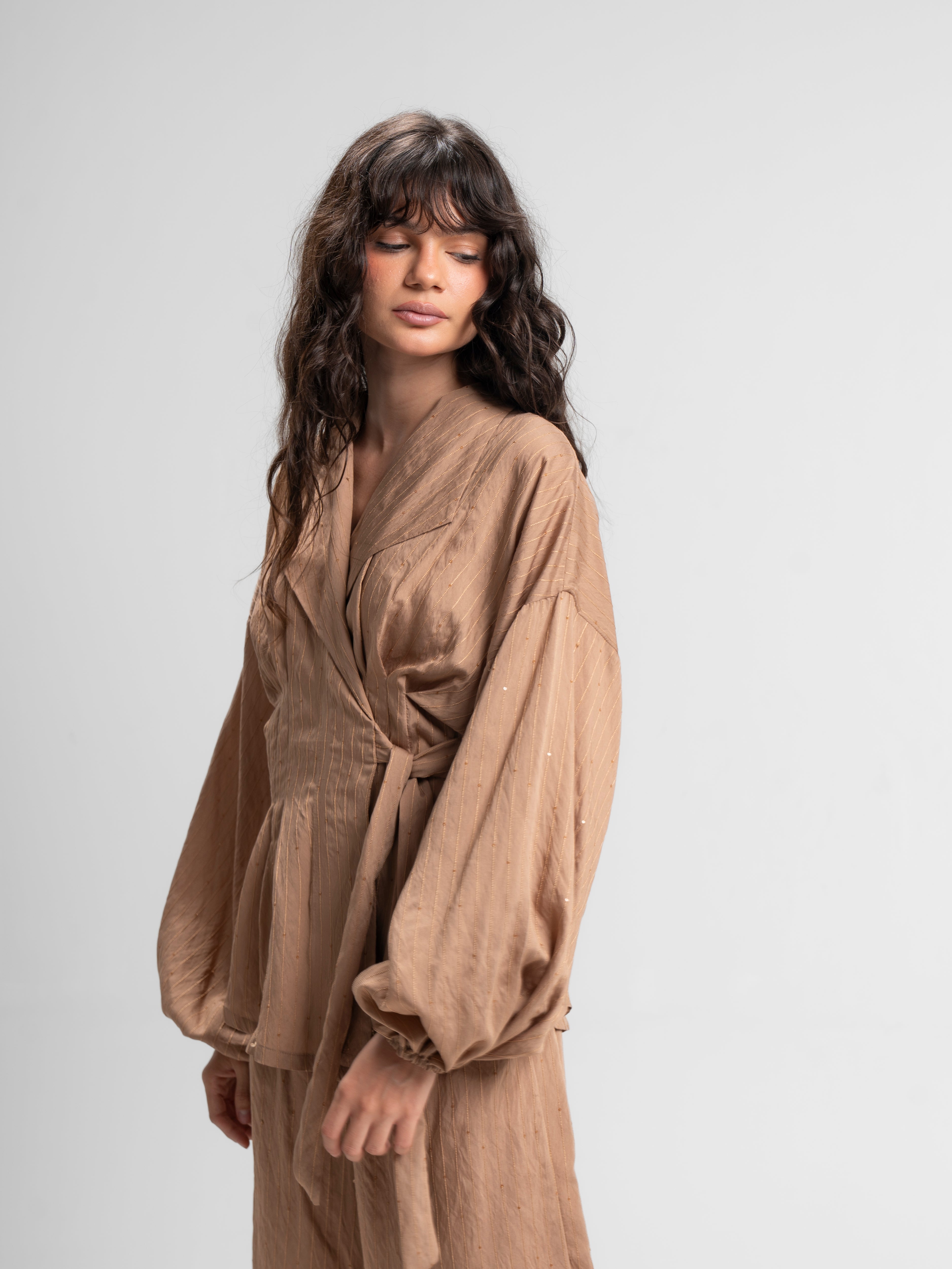 The Cinch set in beige