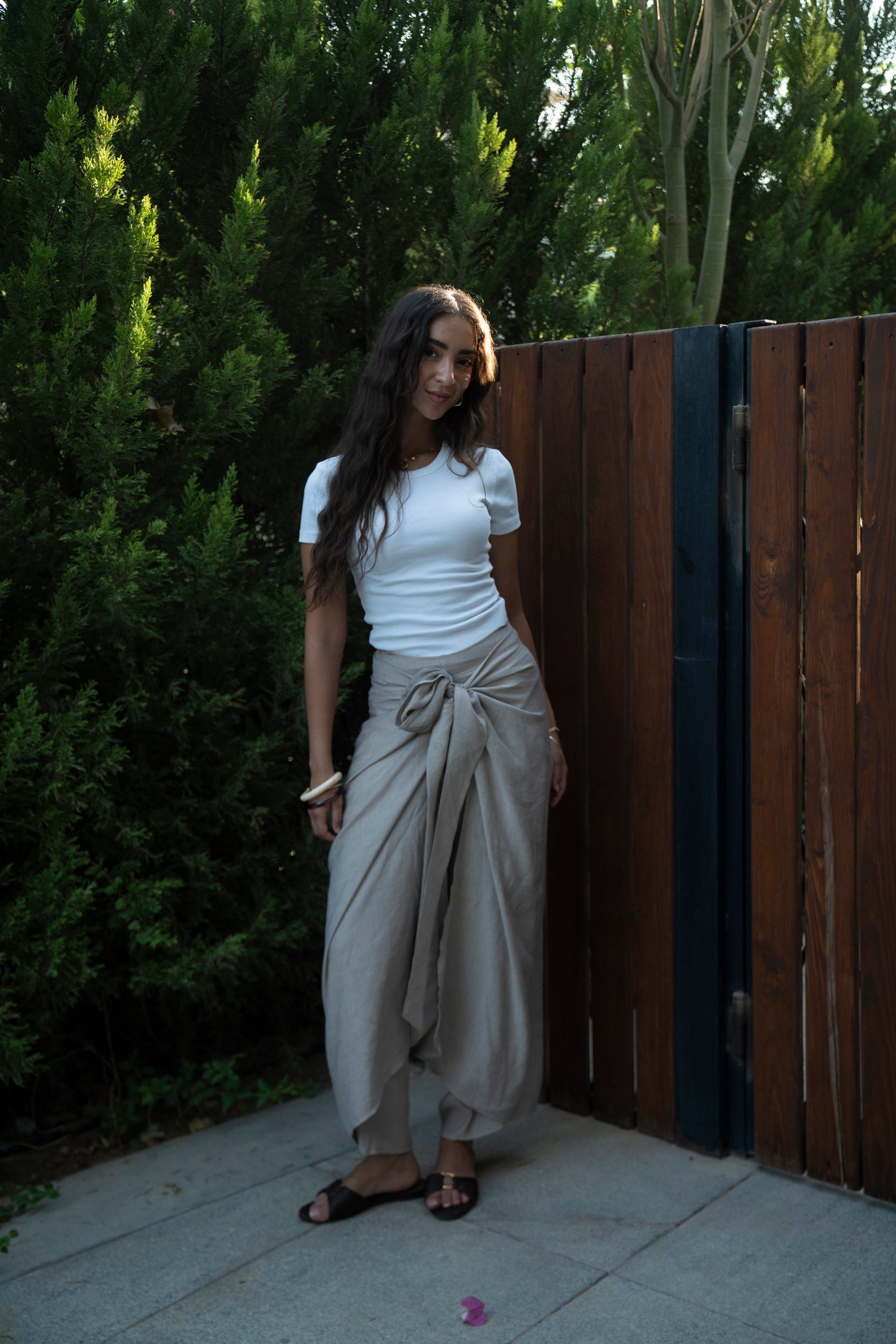 Tide Wrap Pants in Grey