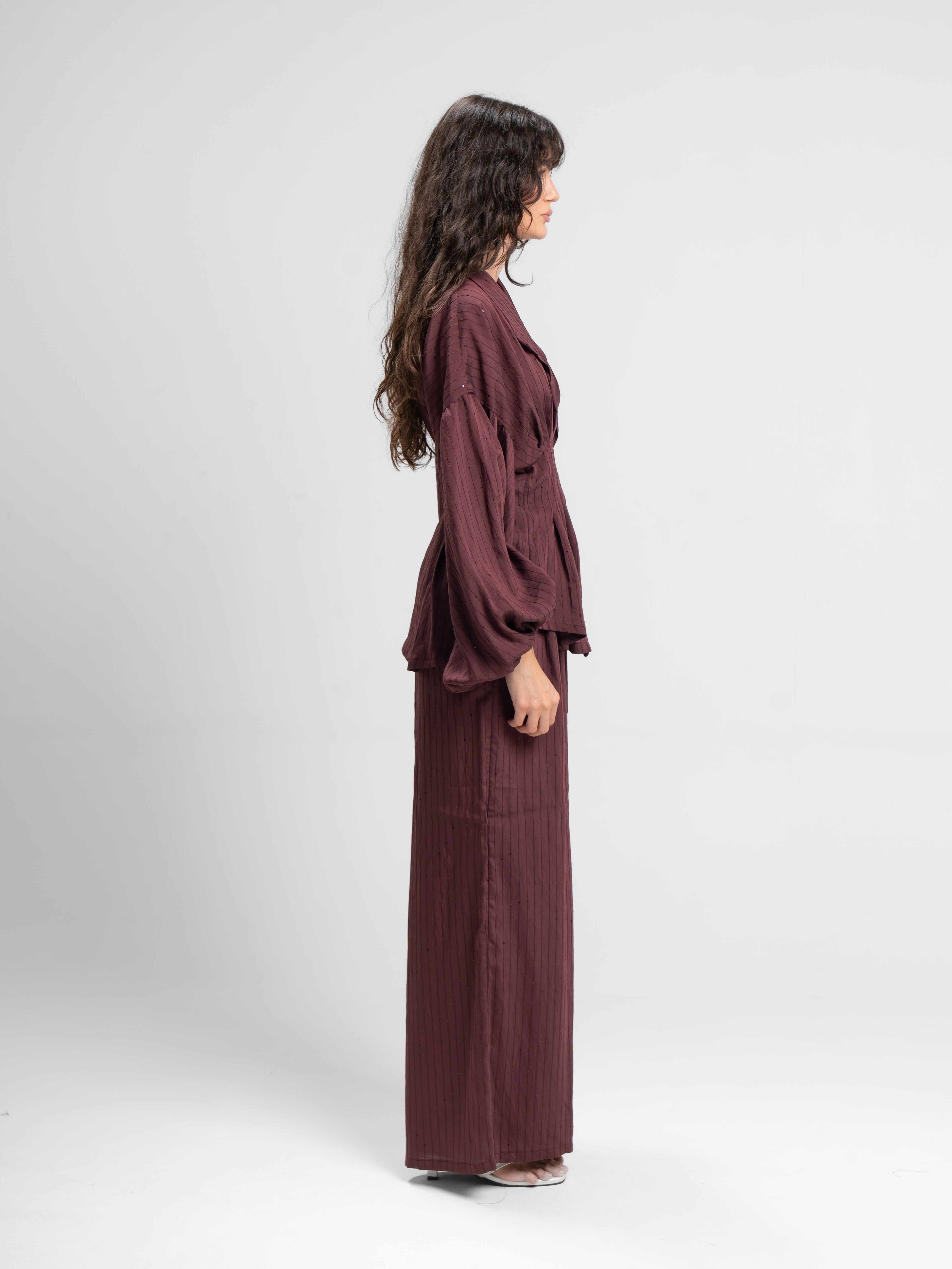 The Cinch set in burgundy
