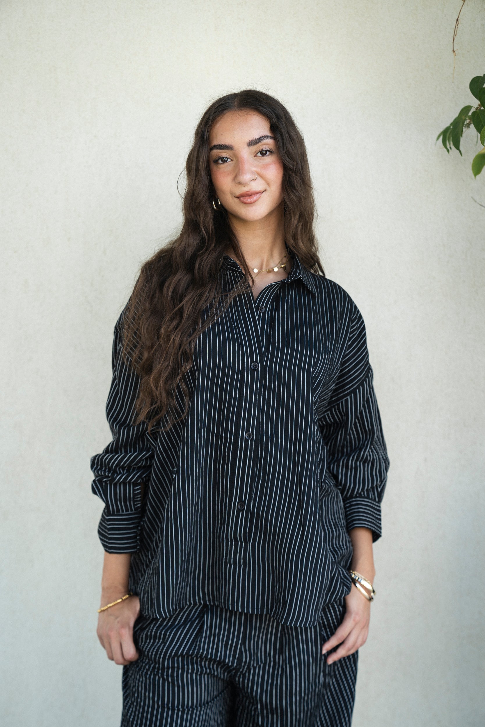 Moon-line shirt in Black