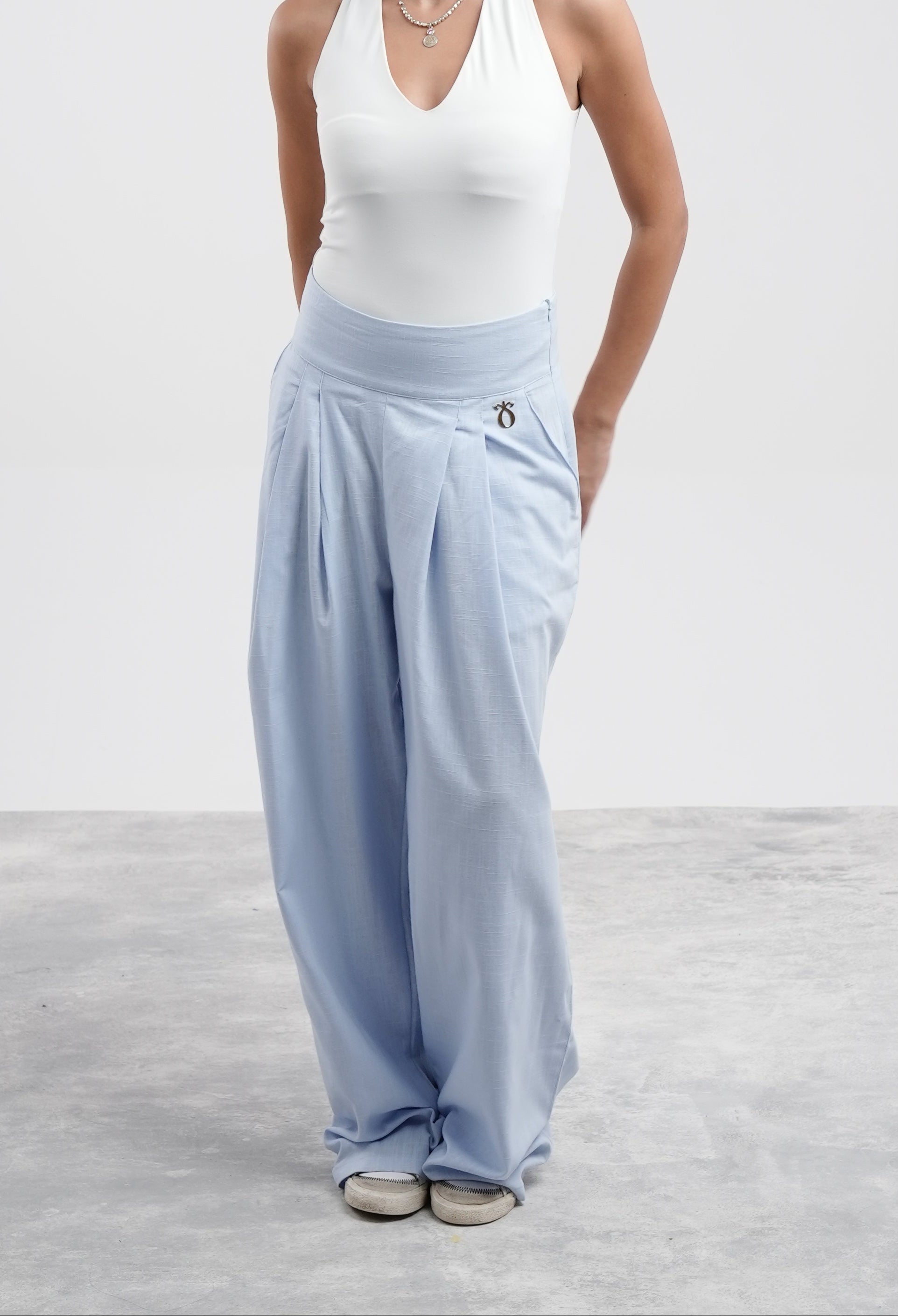 Sakinah Linen Pants - Blue