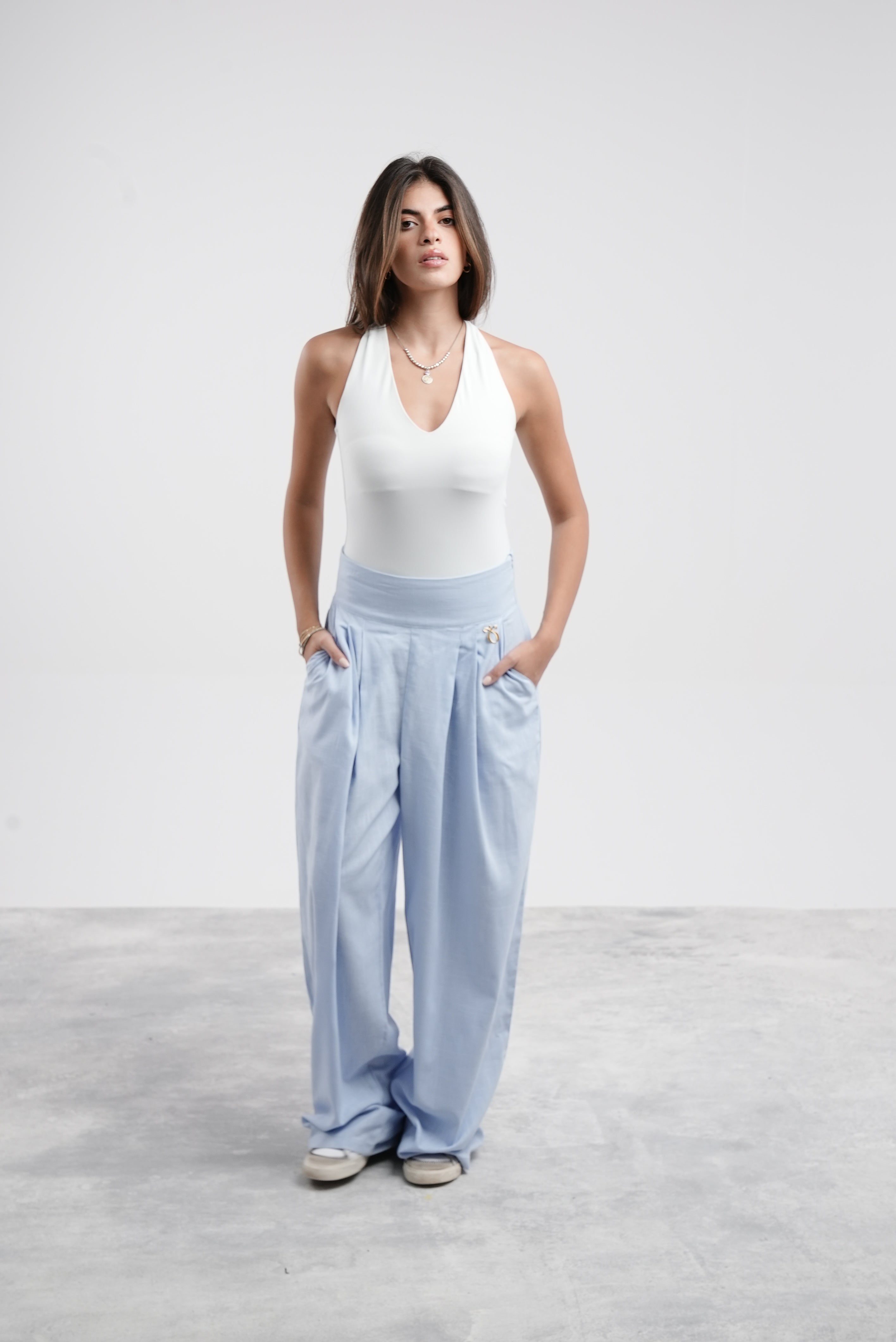 Sakinah Linen Pants - Blue