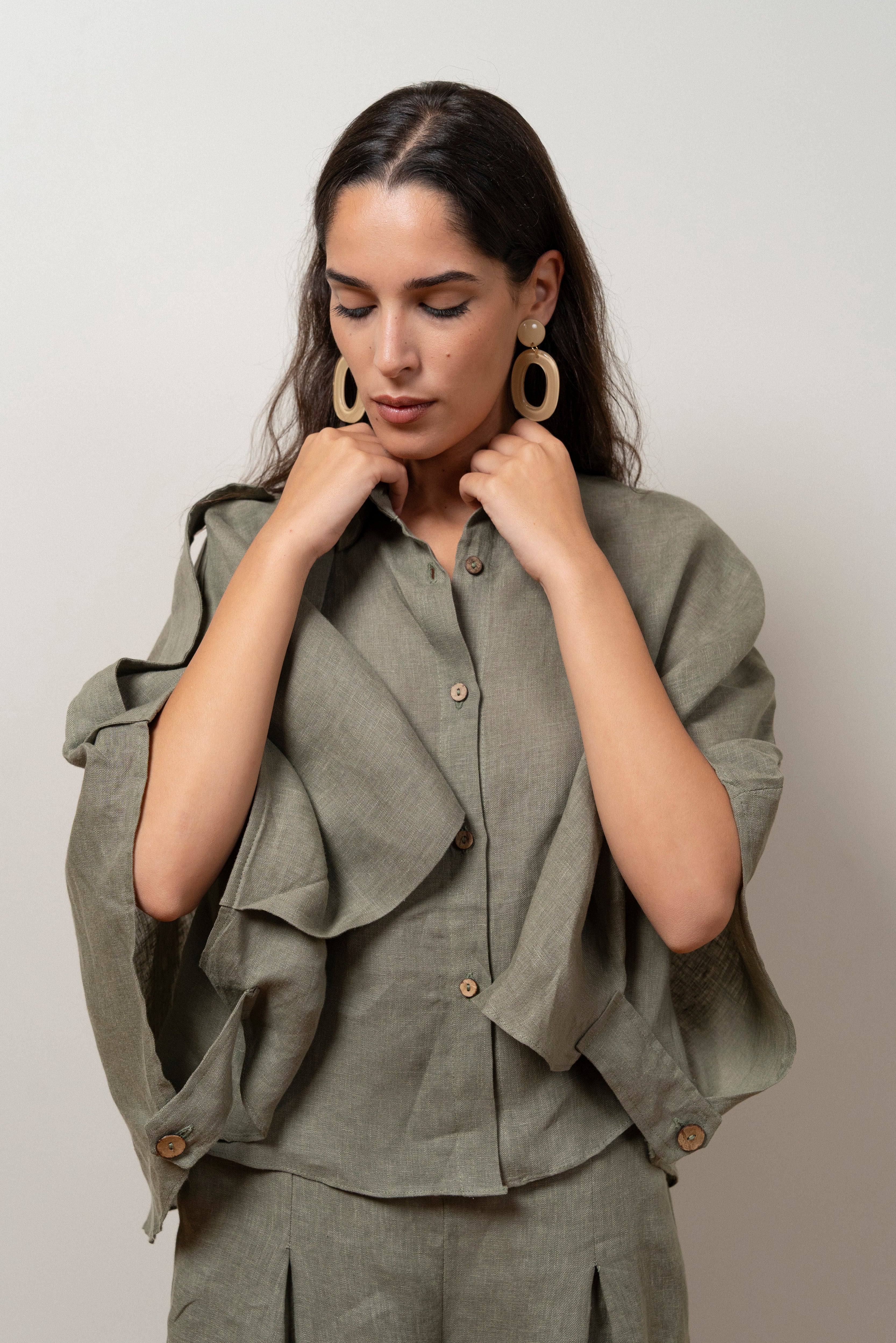 Linen Trench Jacket