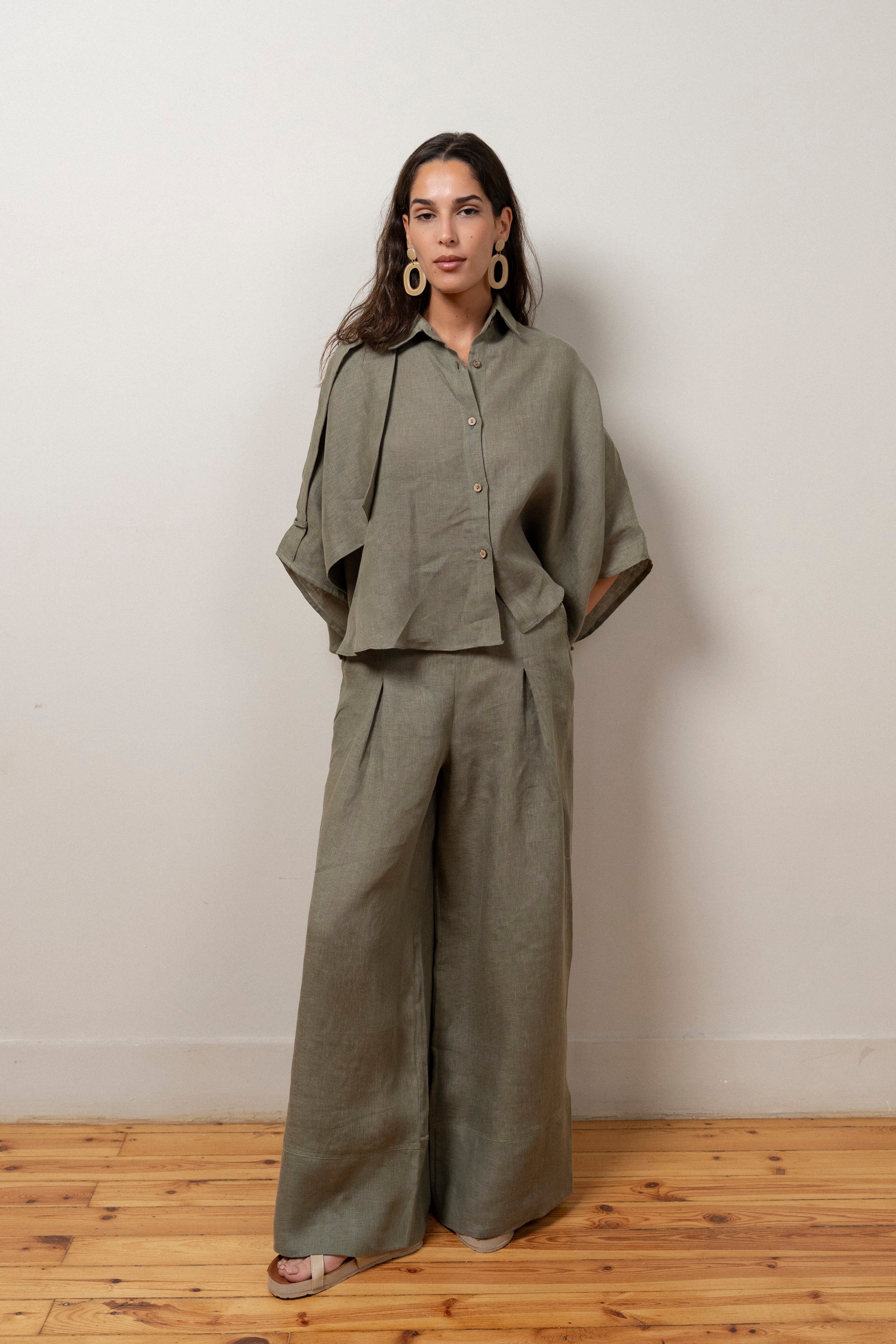 Trench set in Olive