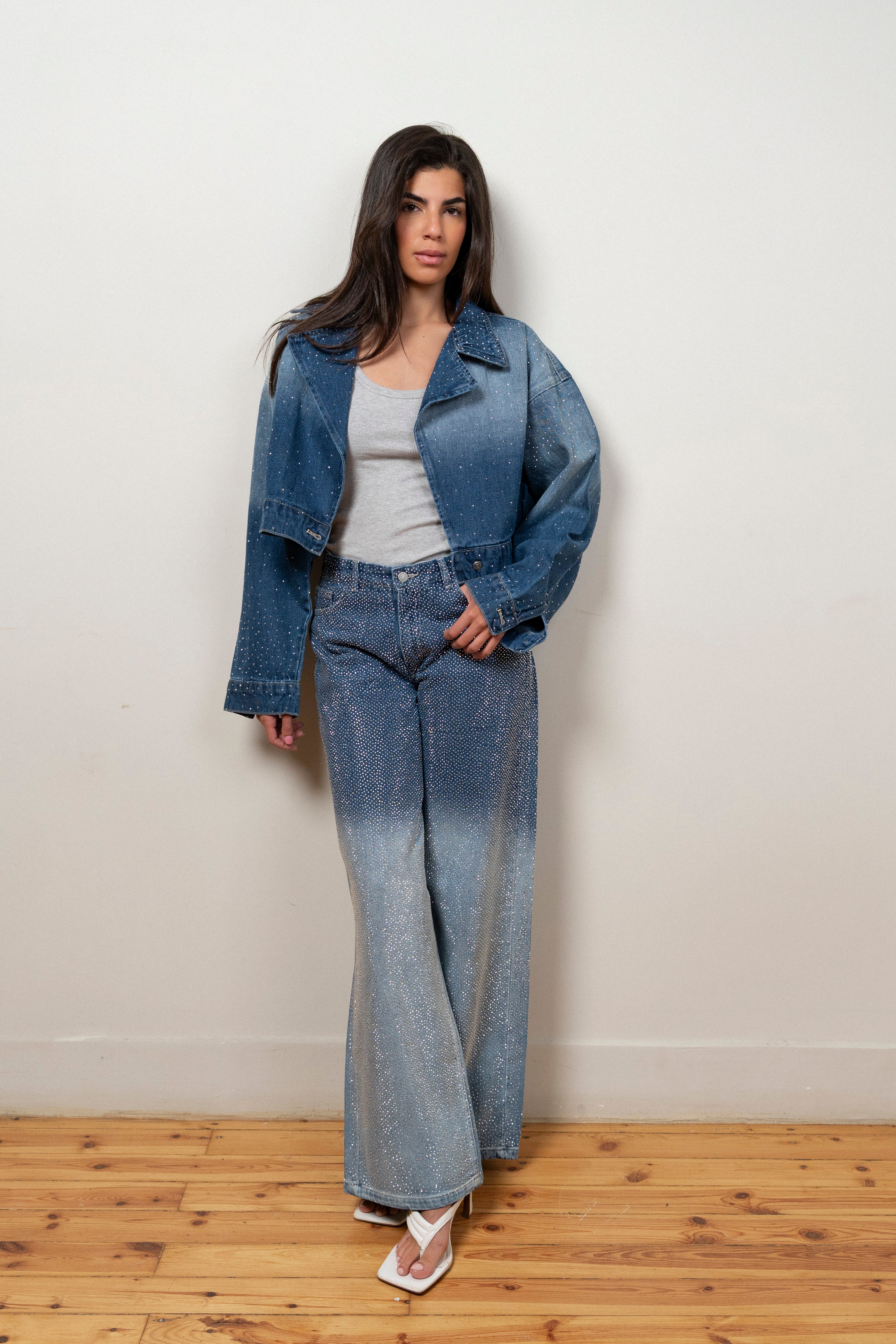 2 in 1 Full Denim with Studs