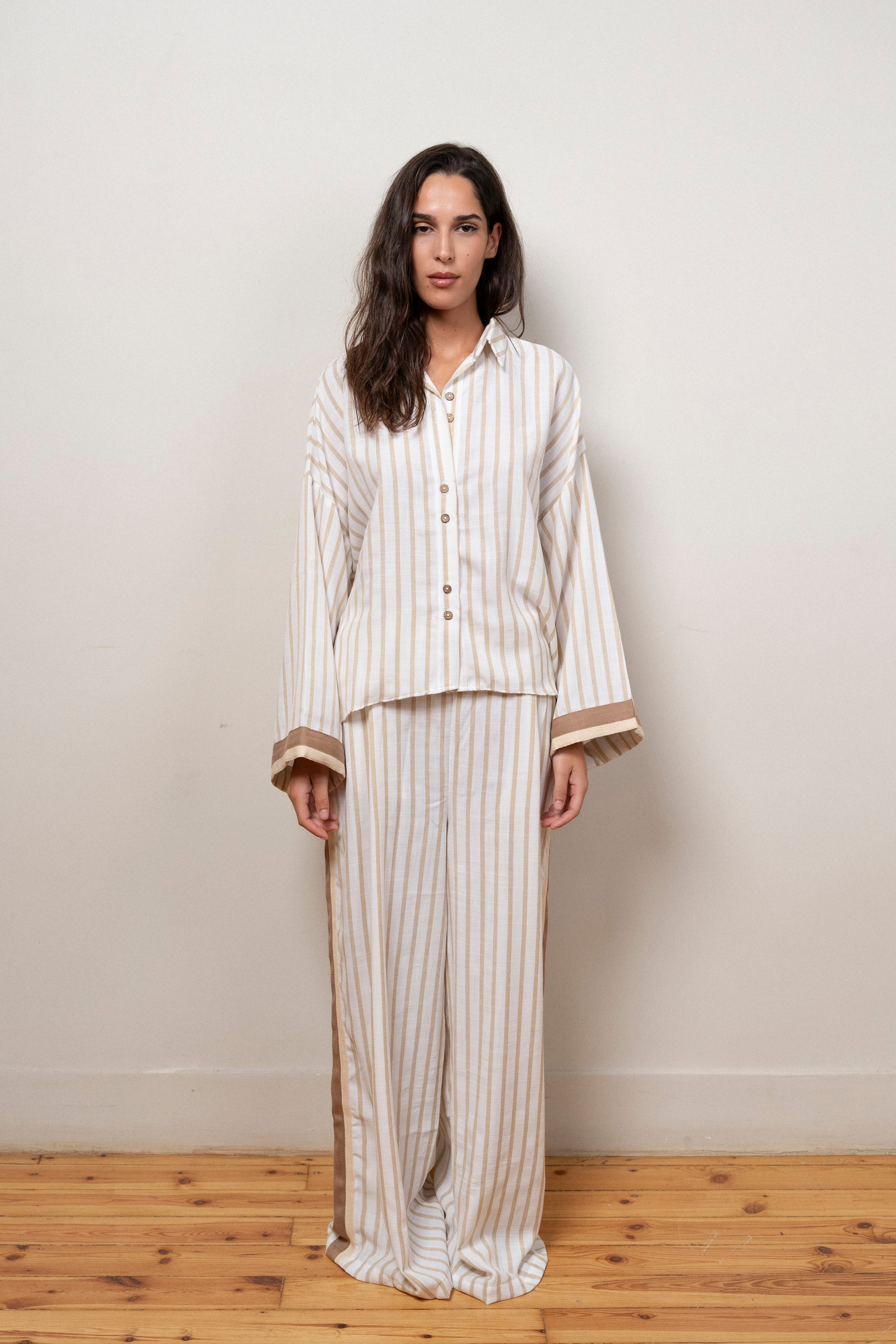 Sandline Striped Set in Beige