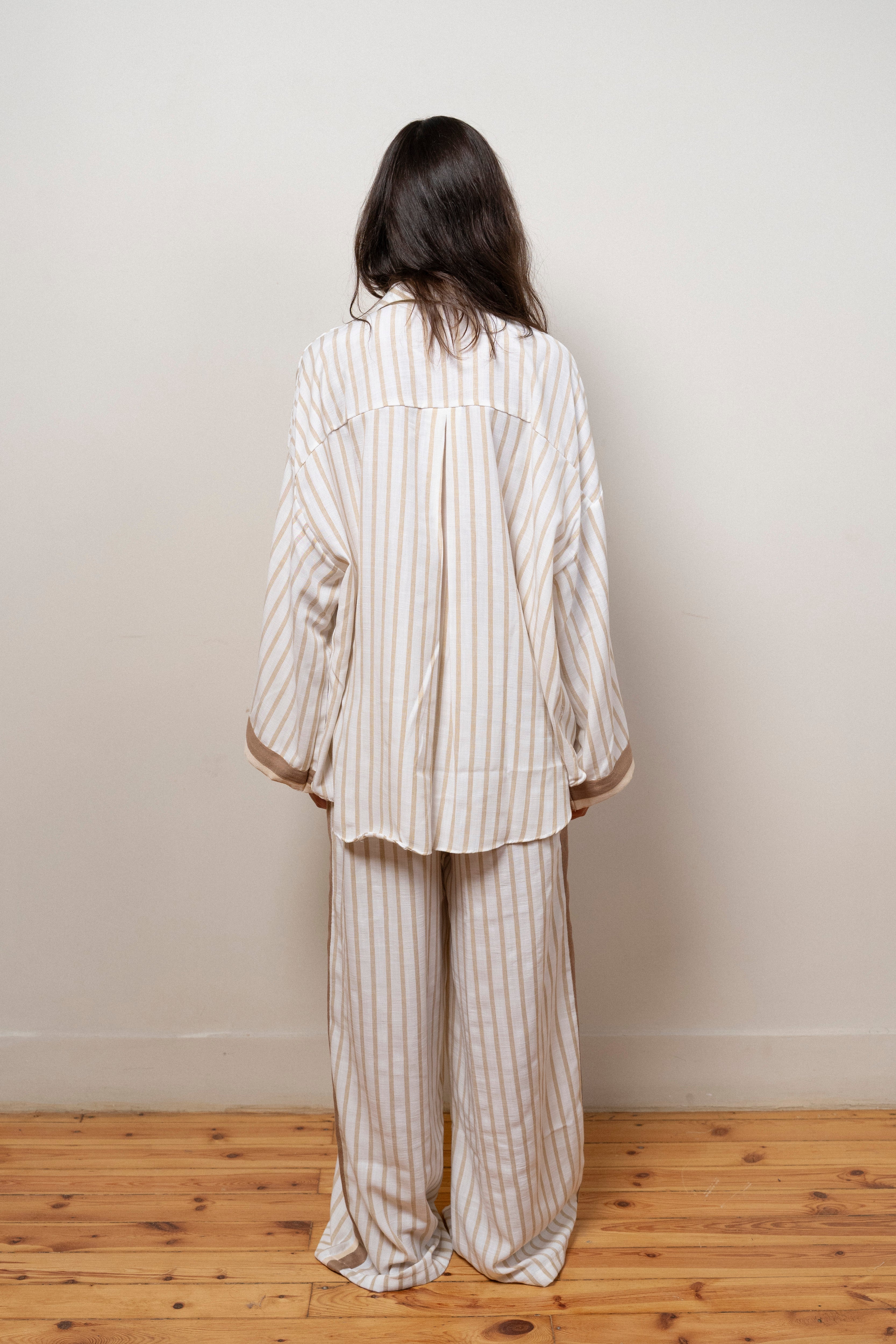 Sandline Striped Set in Beige