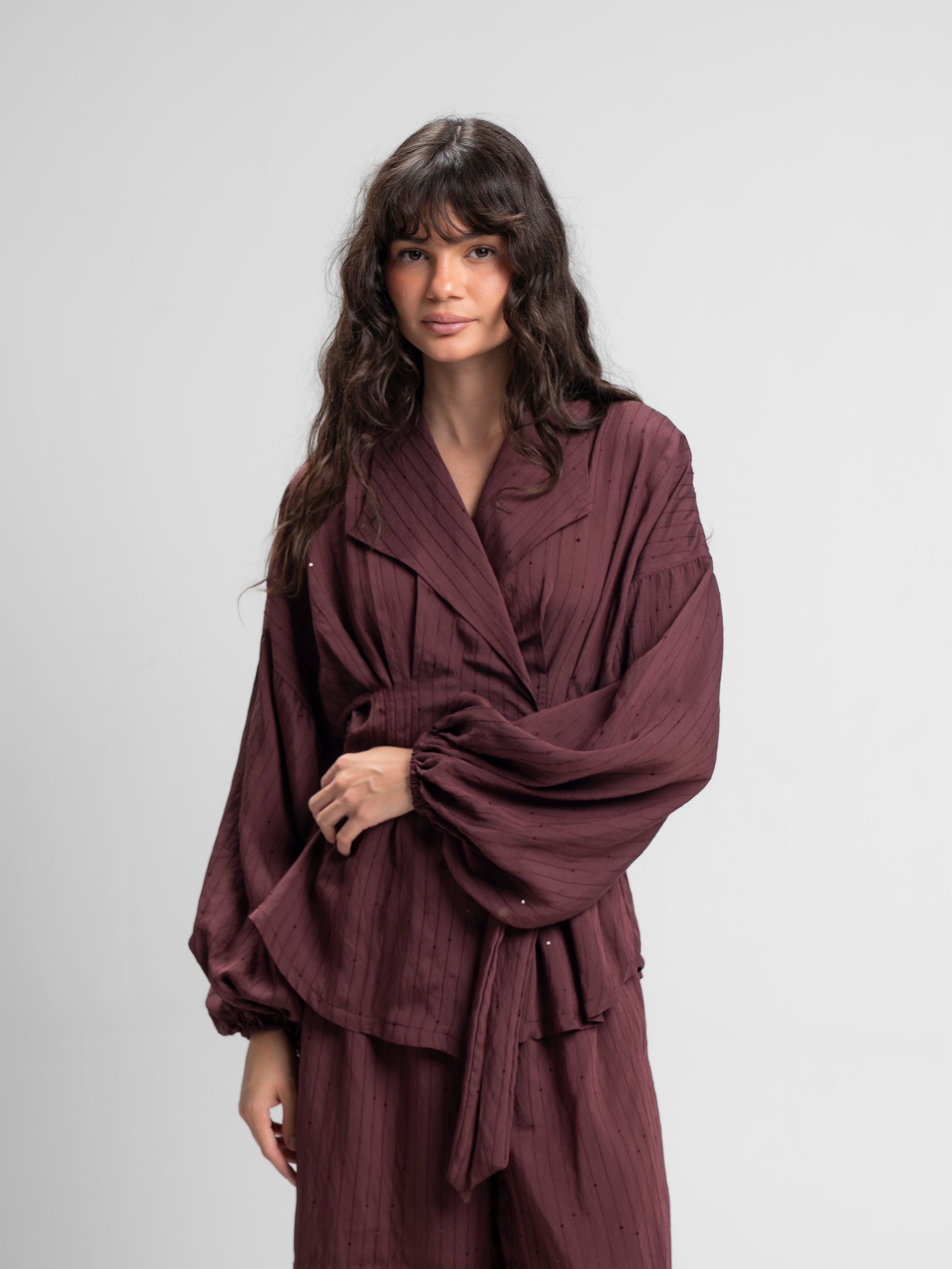 The Cinch set in burgundy