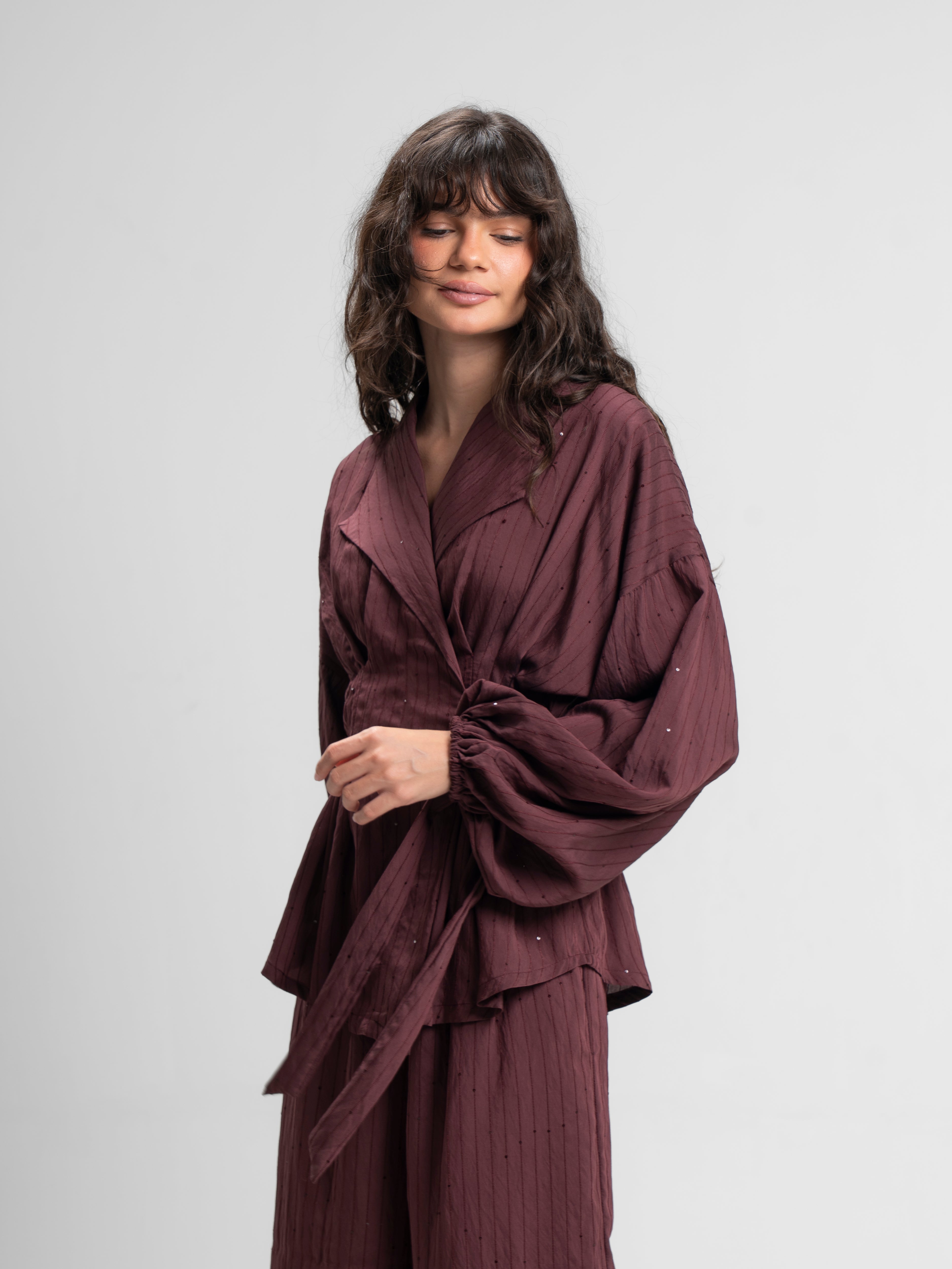 The Cinch set in burgundy