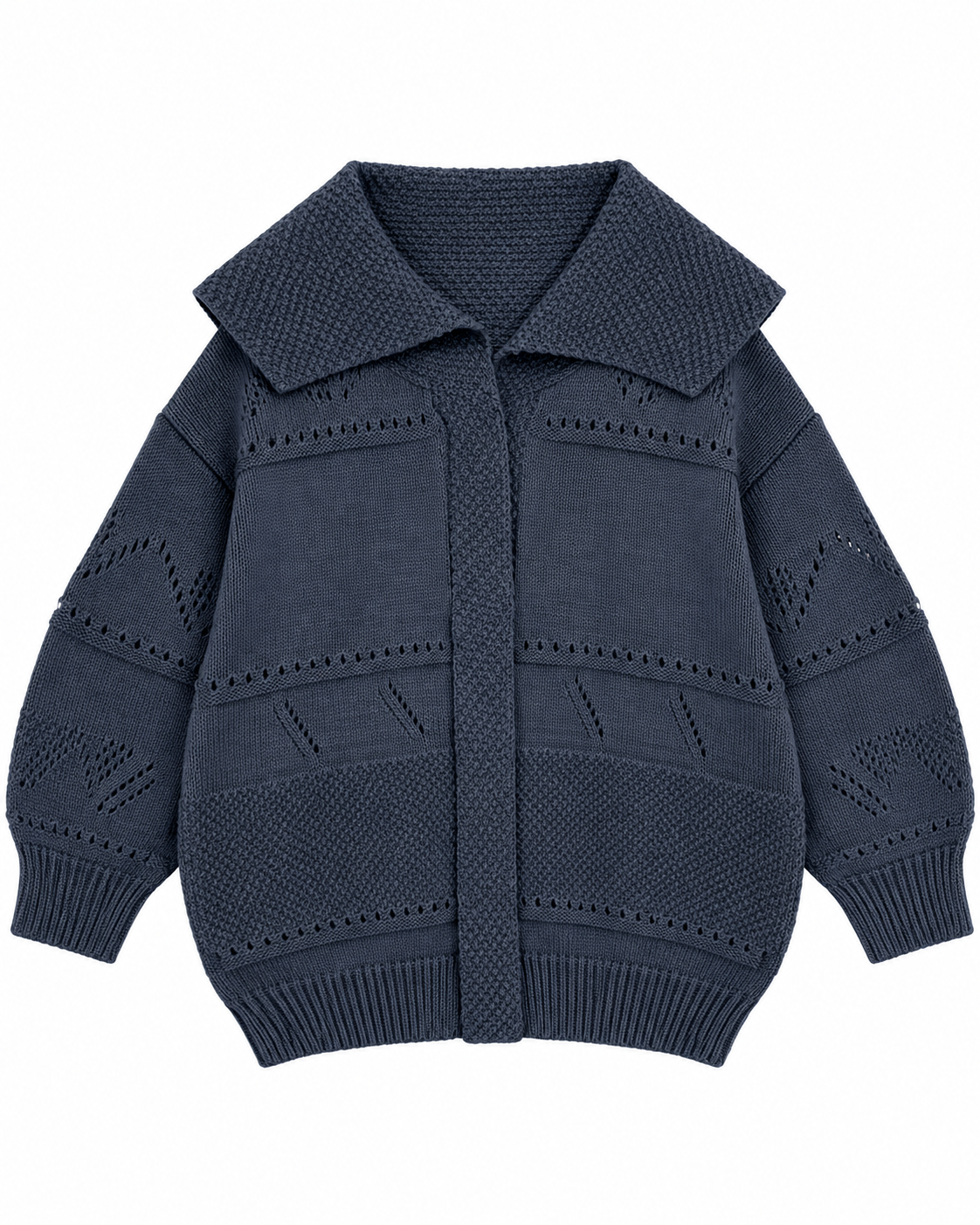 The Knit Code in navy blue