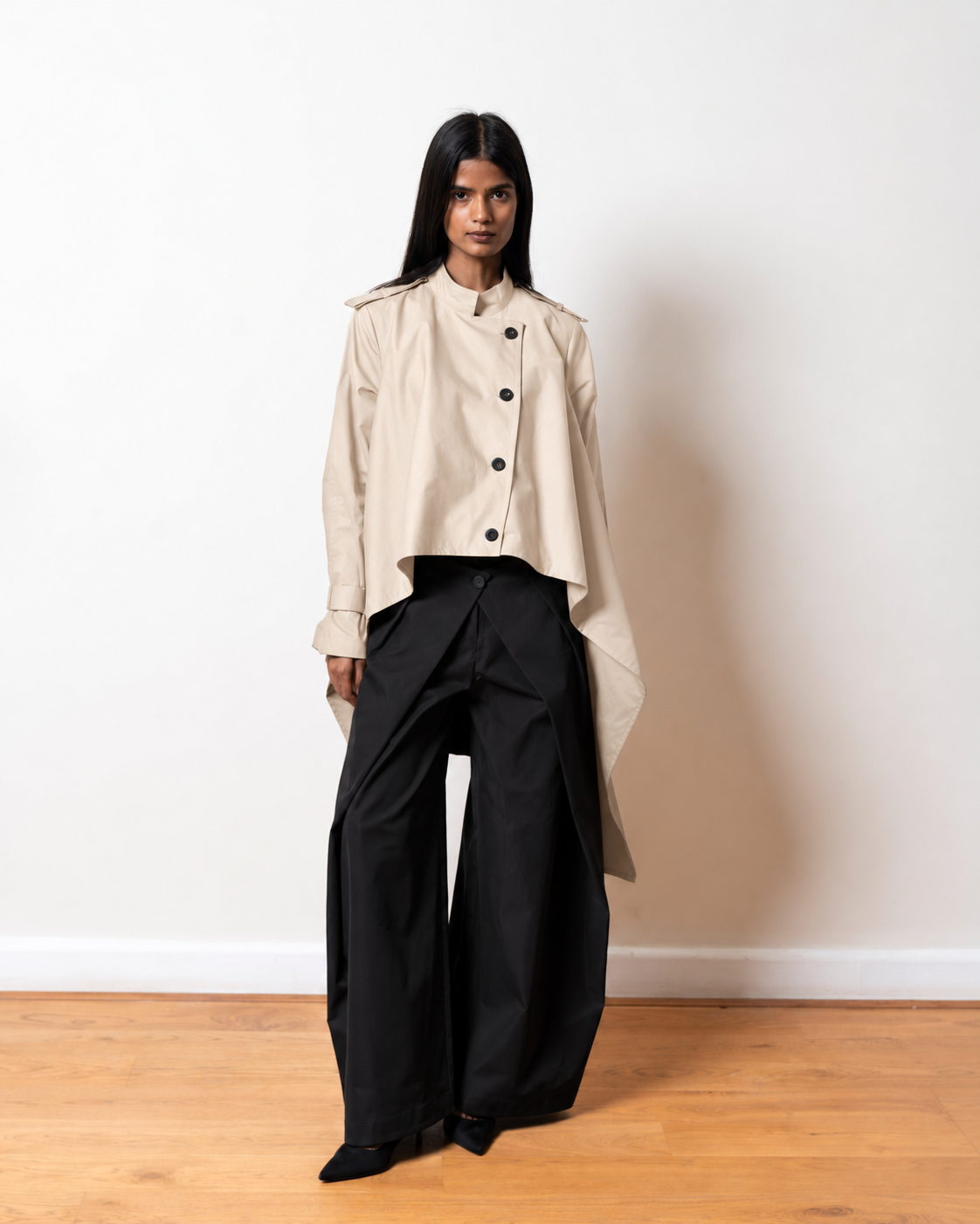 The Eclipse Coat in Beige