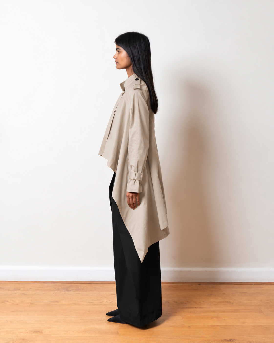 The Eclipse Coat in Beige