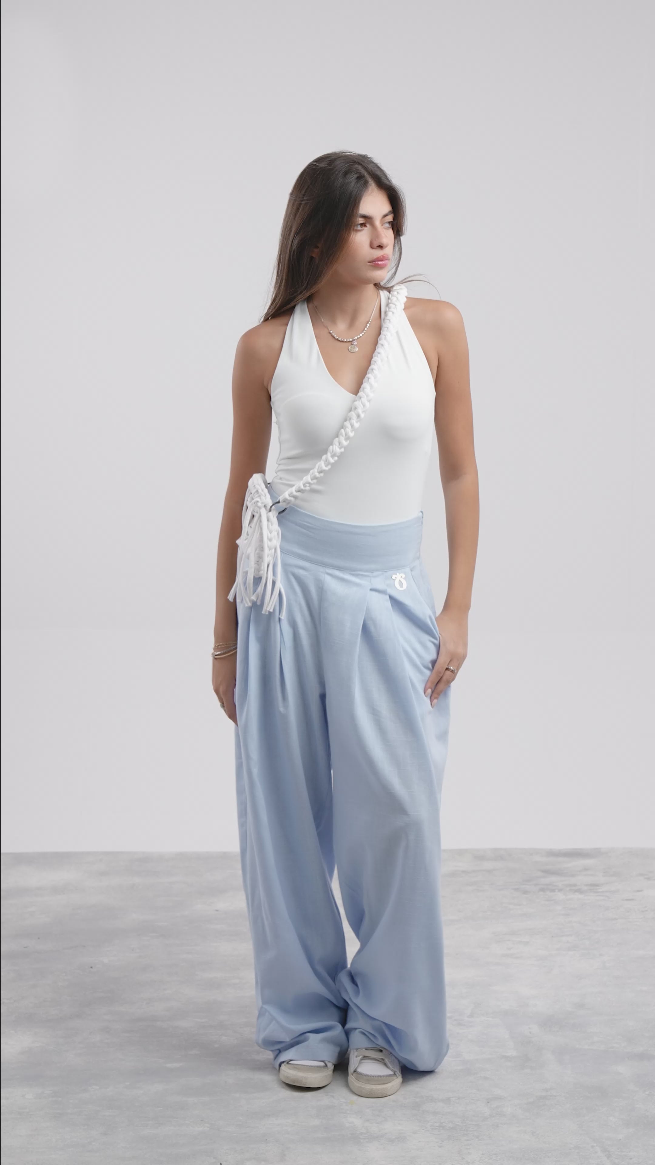 Sakinah Linen Pants - Blue